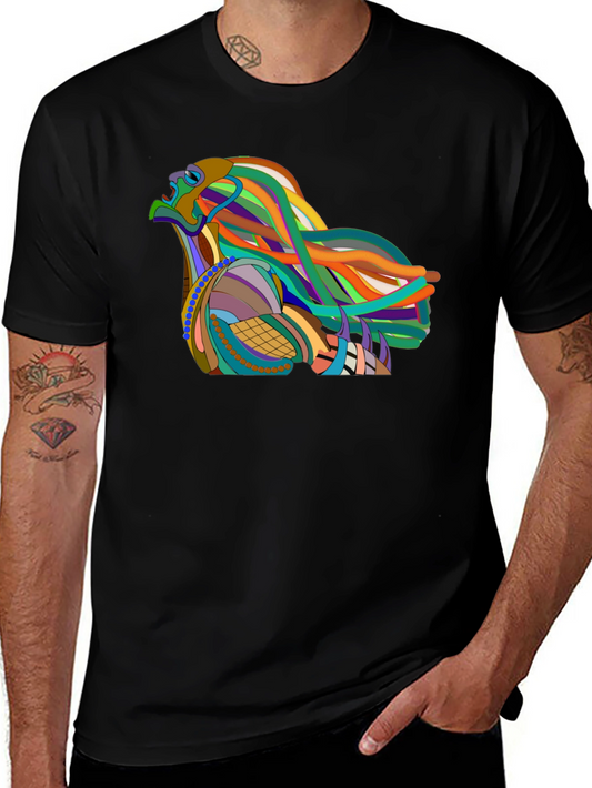 Abstract Eagle Graphic Black T-Shirt