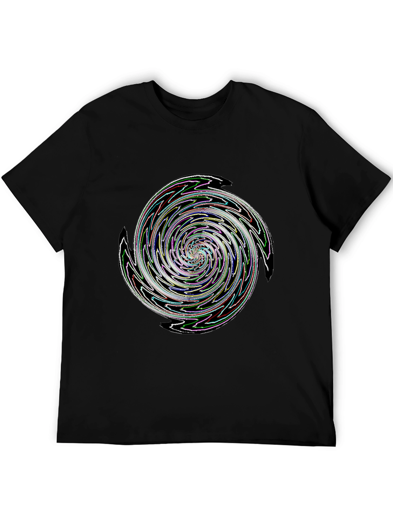 Swirl Graphic Black T-Shirt