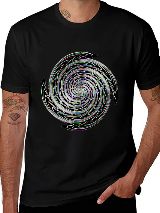 Swirl Graphic Black T-Shirt