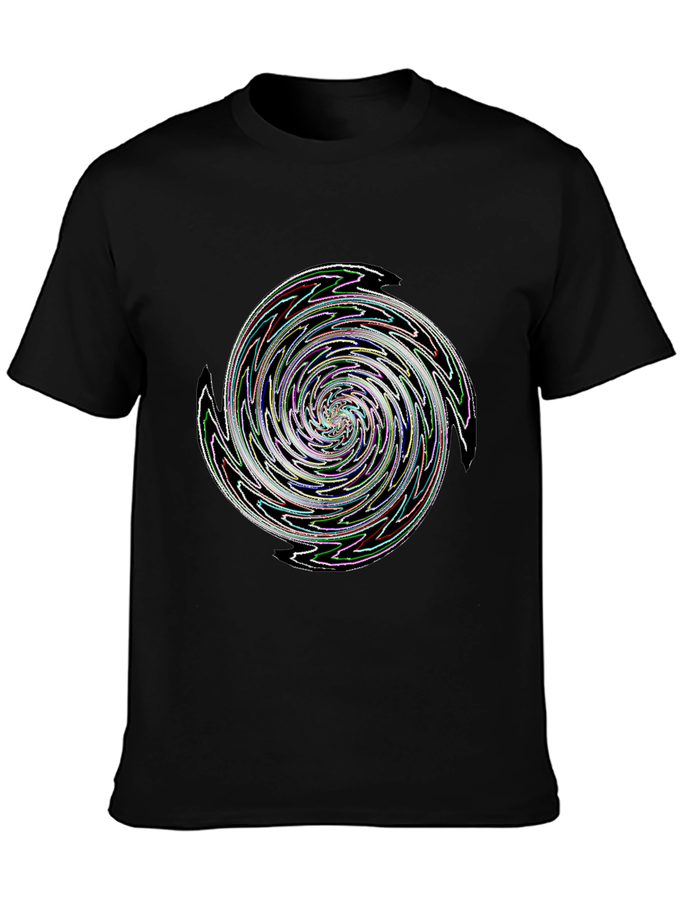 Swirl Graphic Black T-Shirt