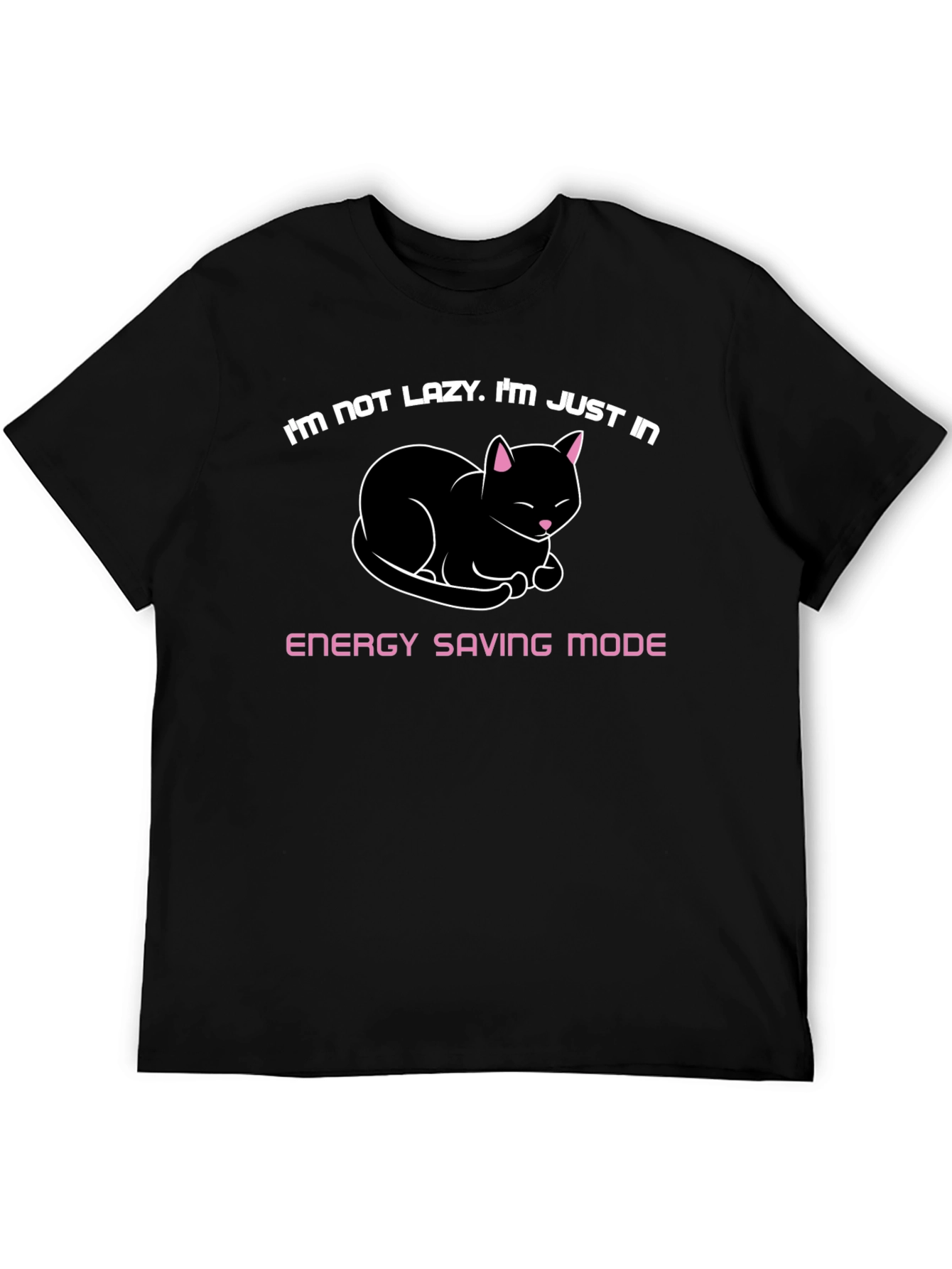 Energy Saving Mode Cat Graphic Tee