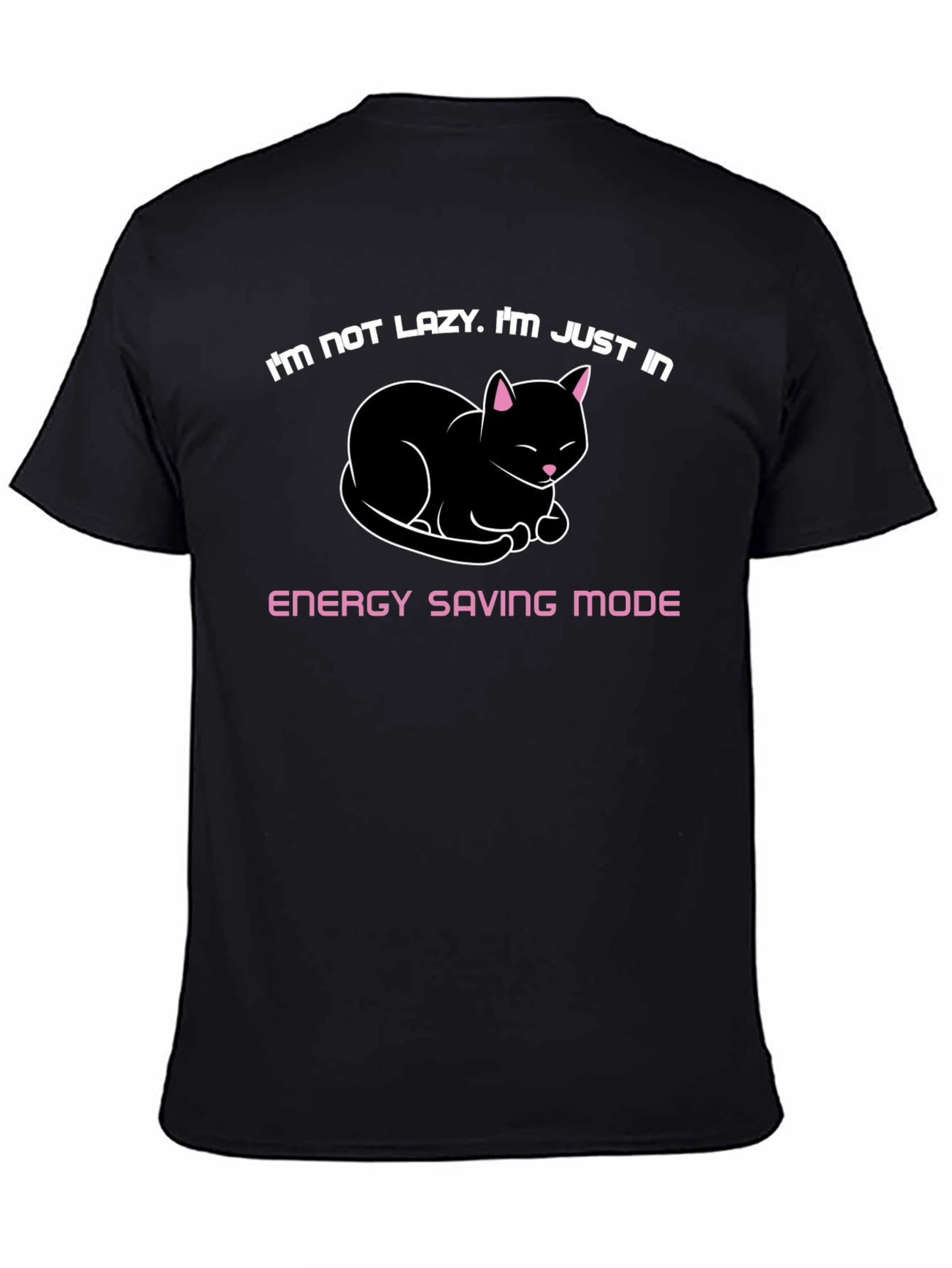 Energy Saving Mode Cat Graphic Tee