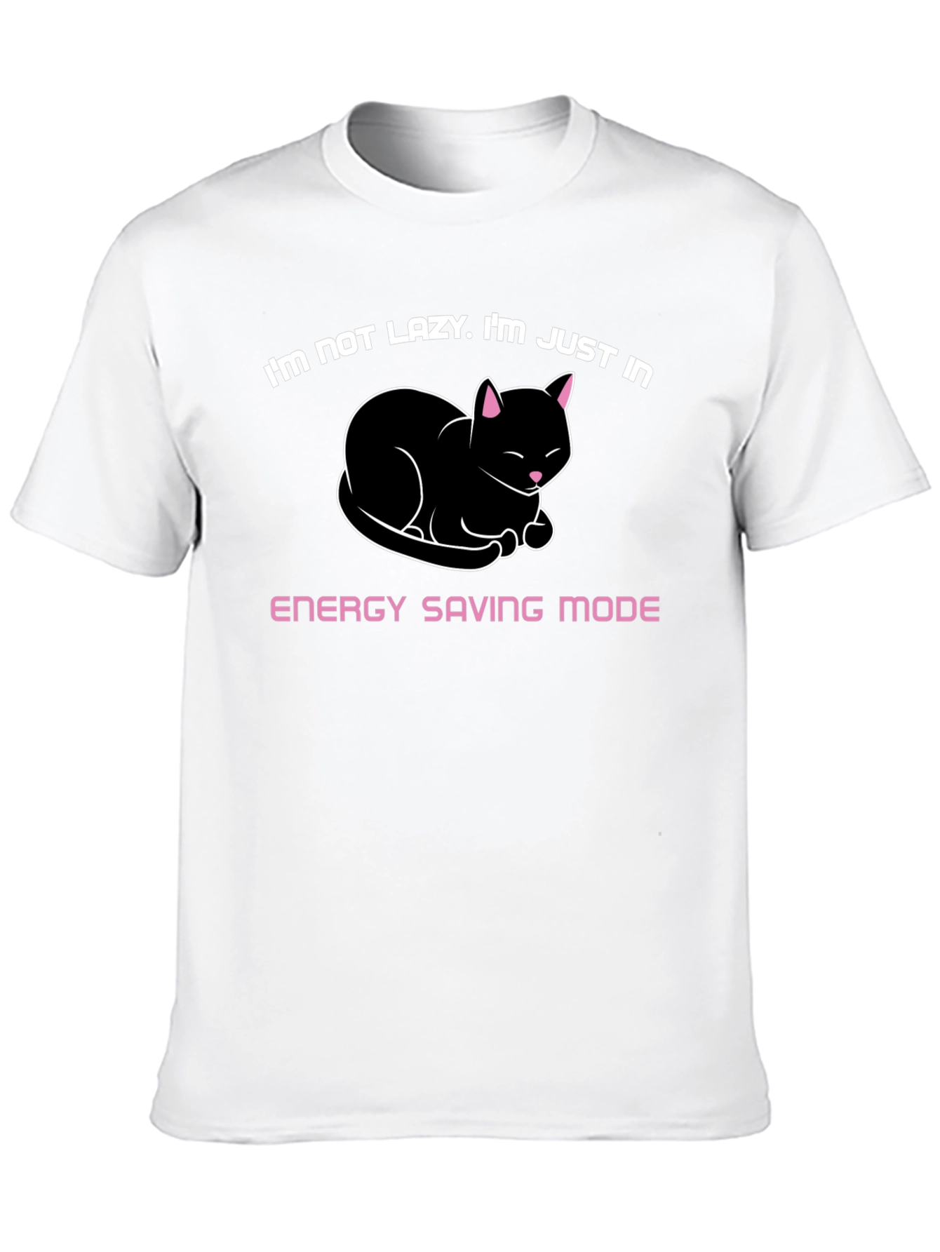 Energy Saving Mode Cat Graphic Tee