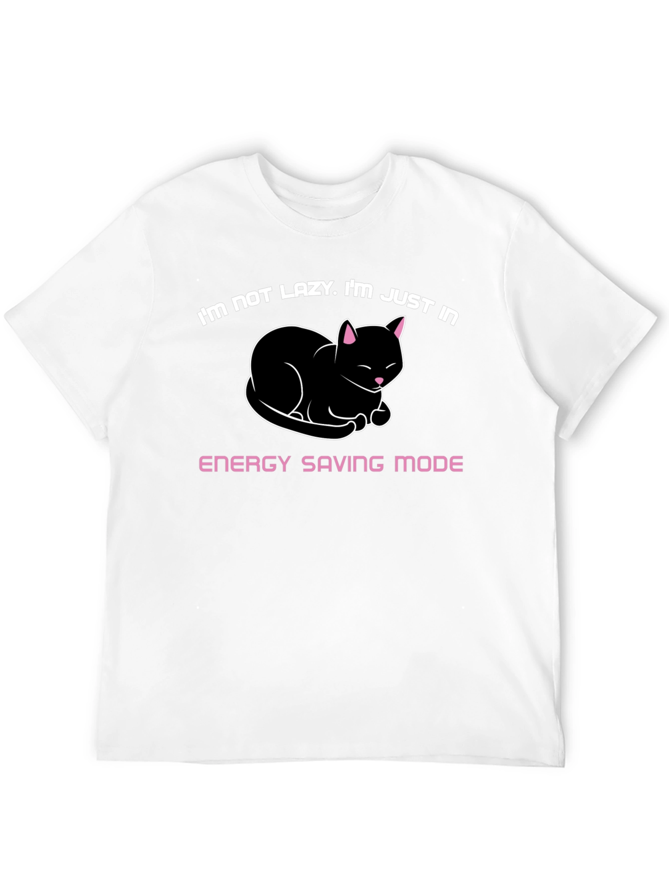 Energy Saving Mode Cat Graphic Tee