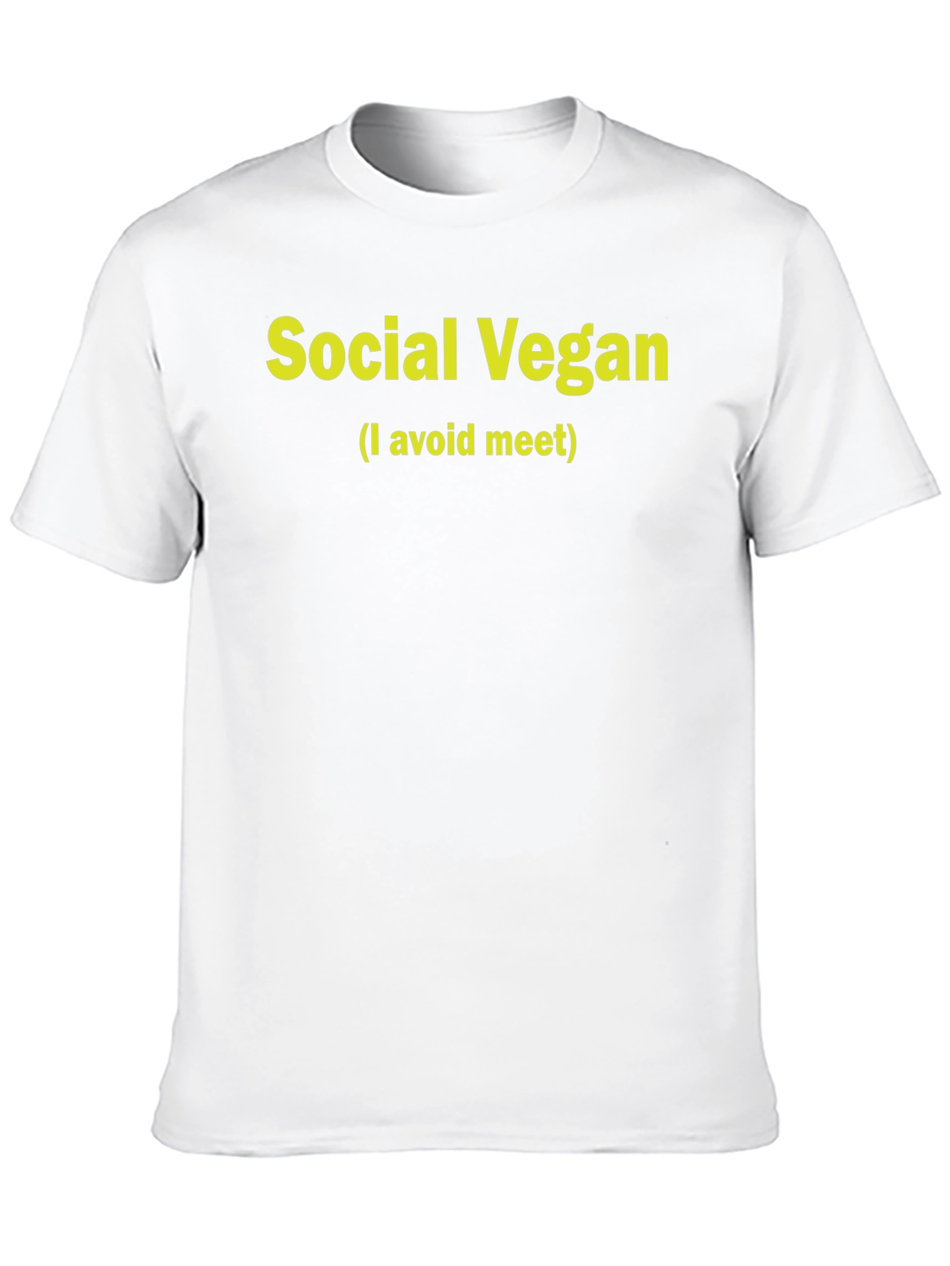 Social Vegan T-Shirt - I Avoid Meat Slogan