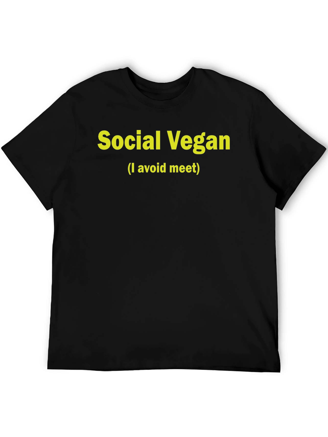 Social Vegan T-Shirt - I Avoid Meat Slogan
