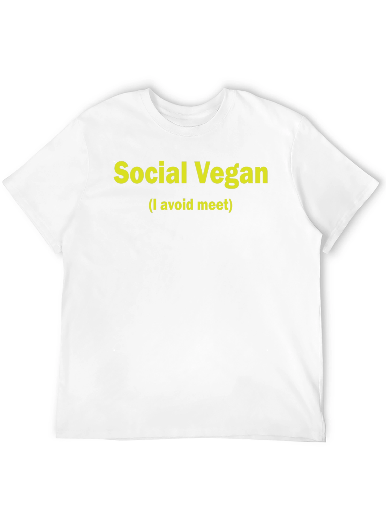 Social Vegan T-Shirt - I Avoid Meat Slogan