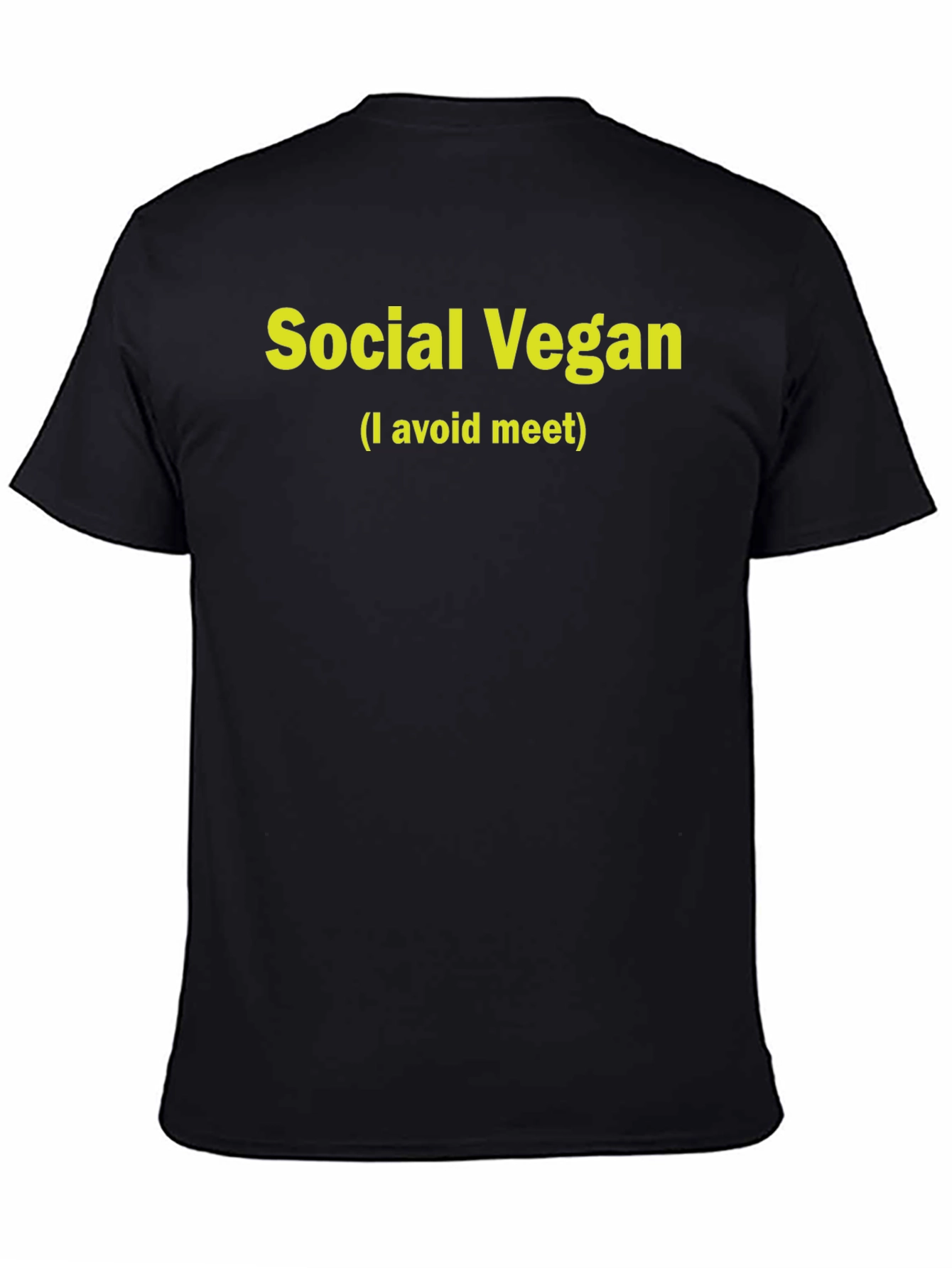 Social Vegan T-Shirt - I Avoid Meat Slogan