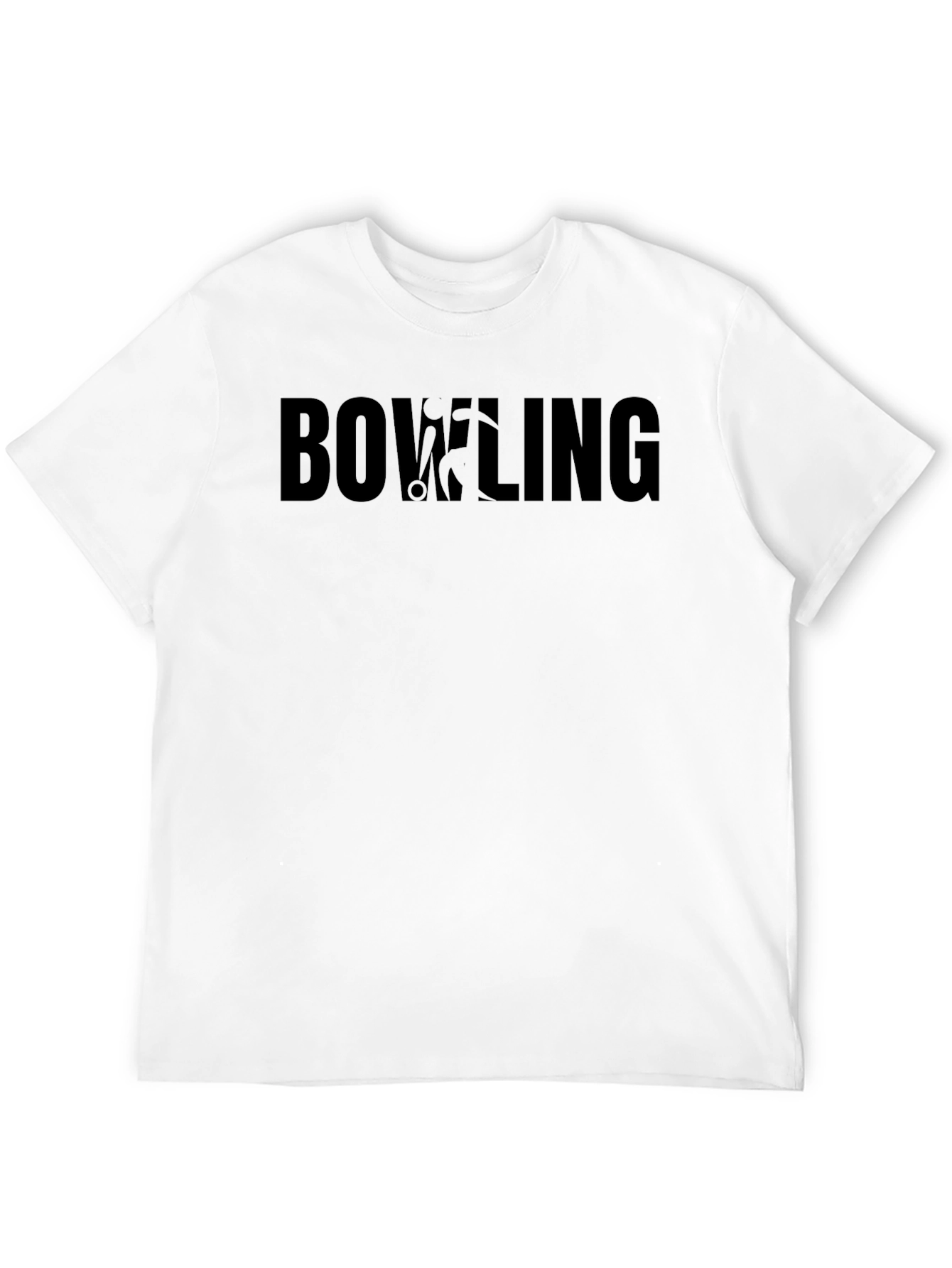 Bowling Graphic Print Crew Neck T-Shirt