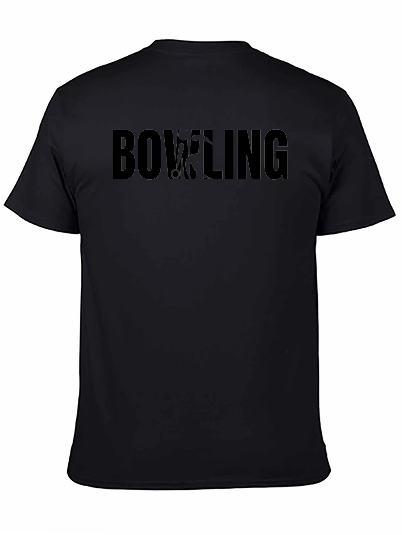 Bowling Graphic Print Crew Neck T-Shirt