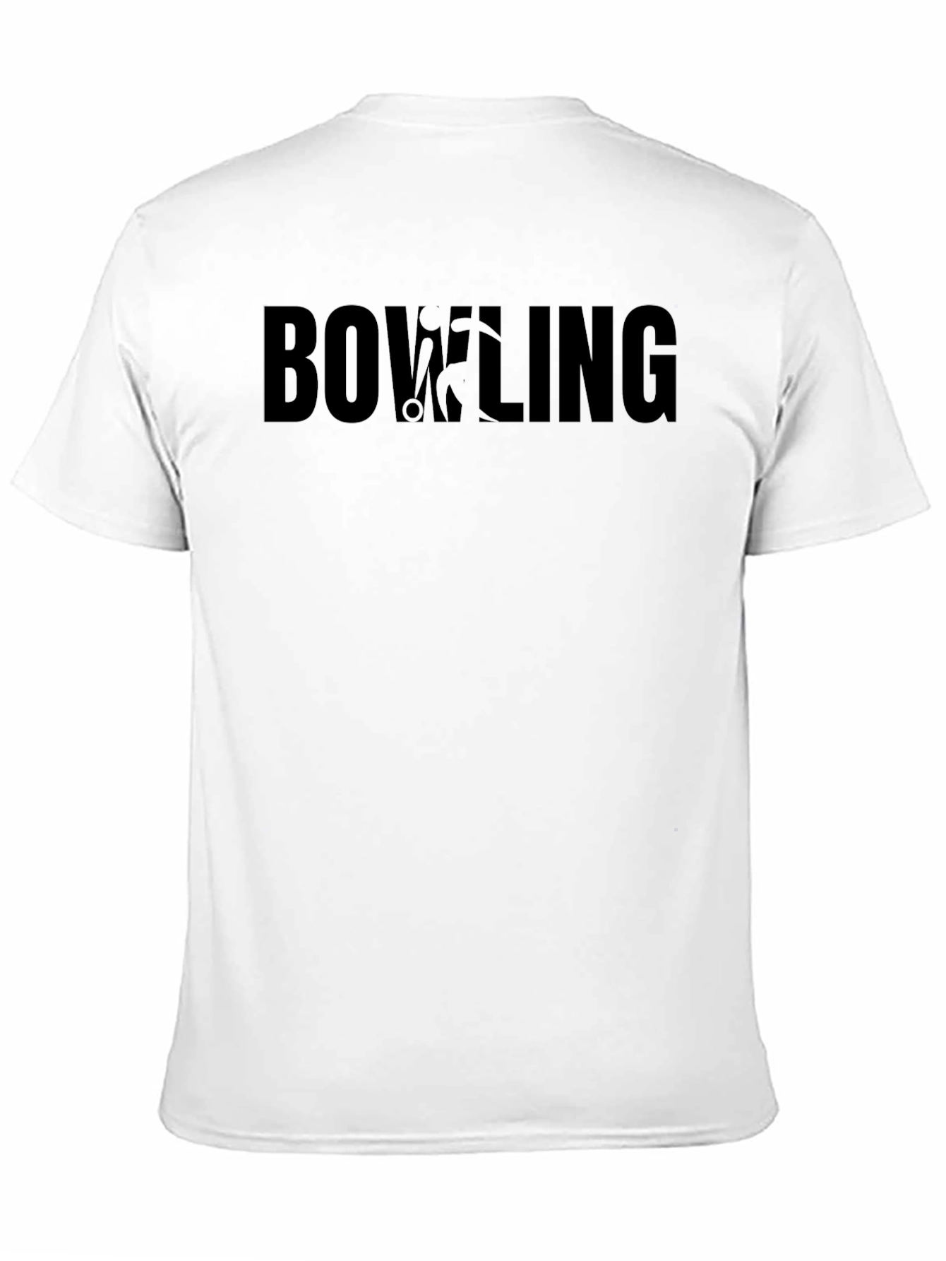 Bowling Graphic Print Crew Neck T-Shirt