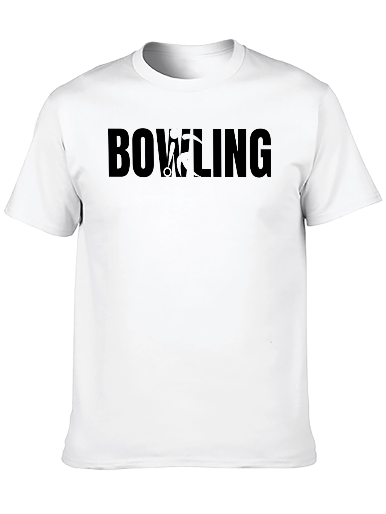 Bowling Graphic Print Crew Neck T-Shirt