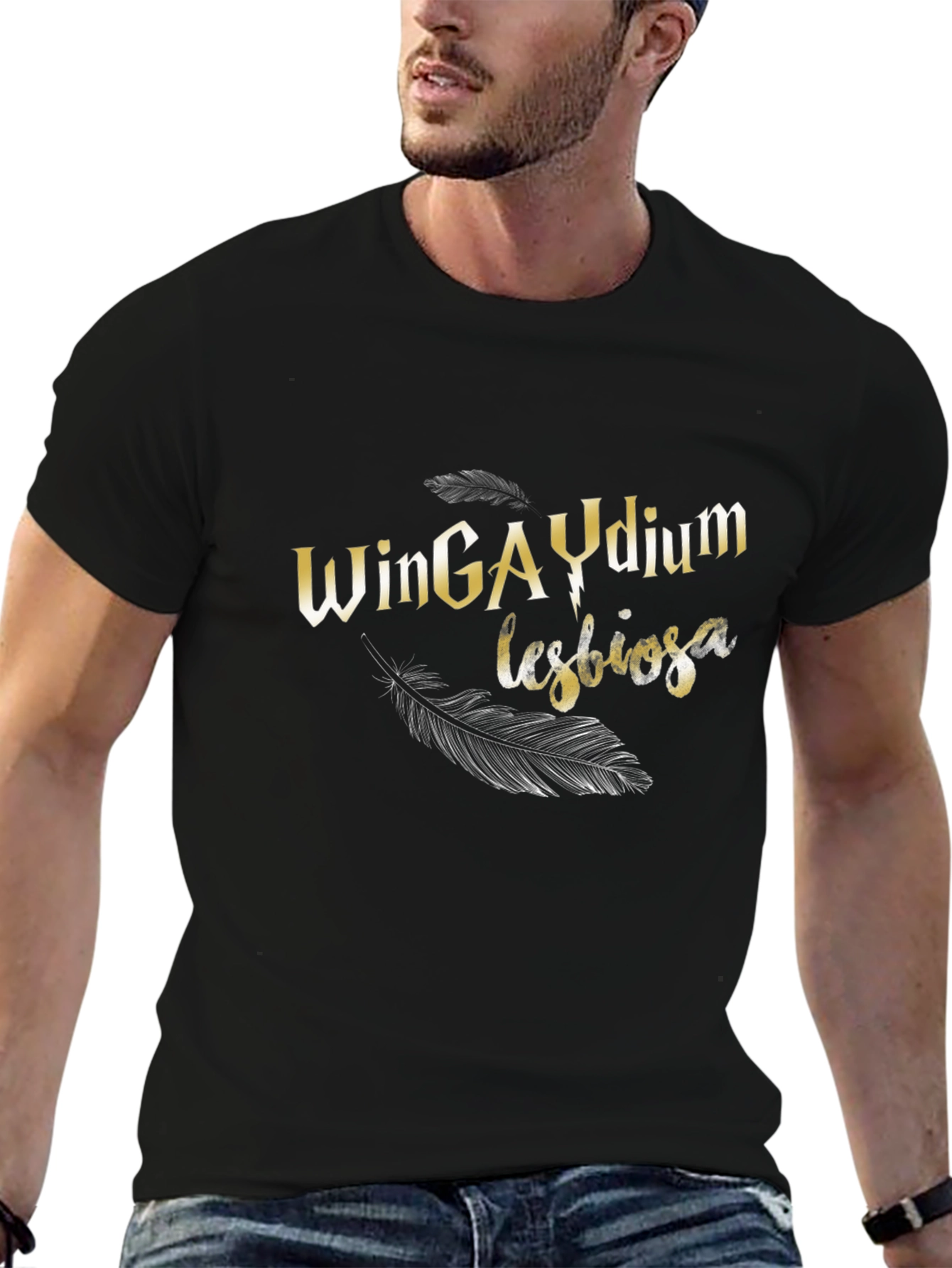 Wingaydium Lesbiosa T-Shirt - Harry Potter LGBT Pride