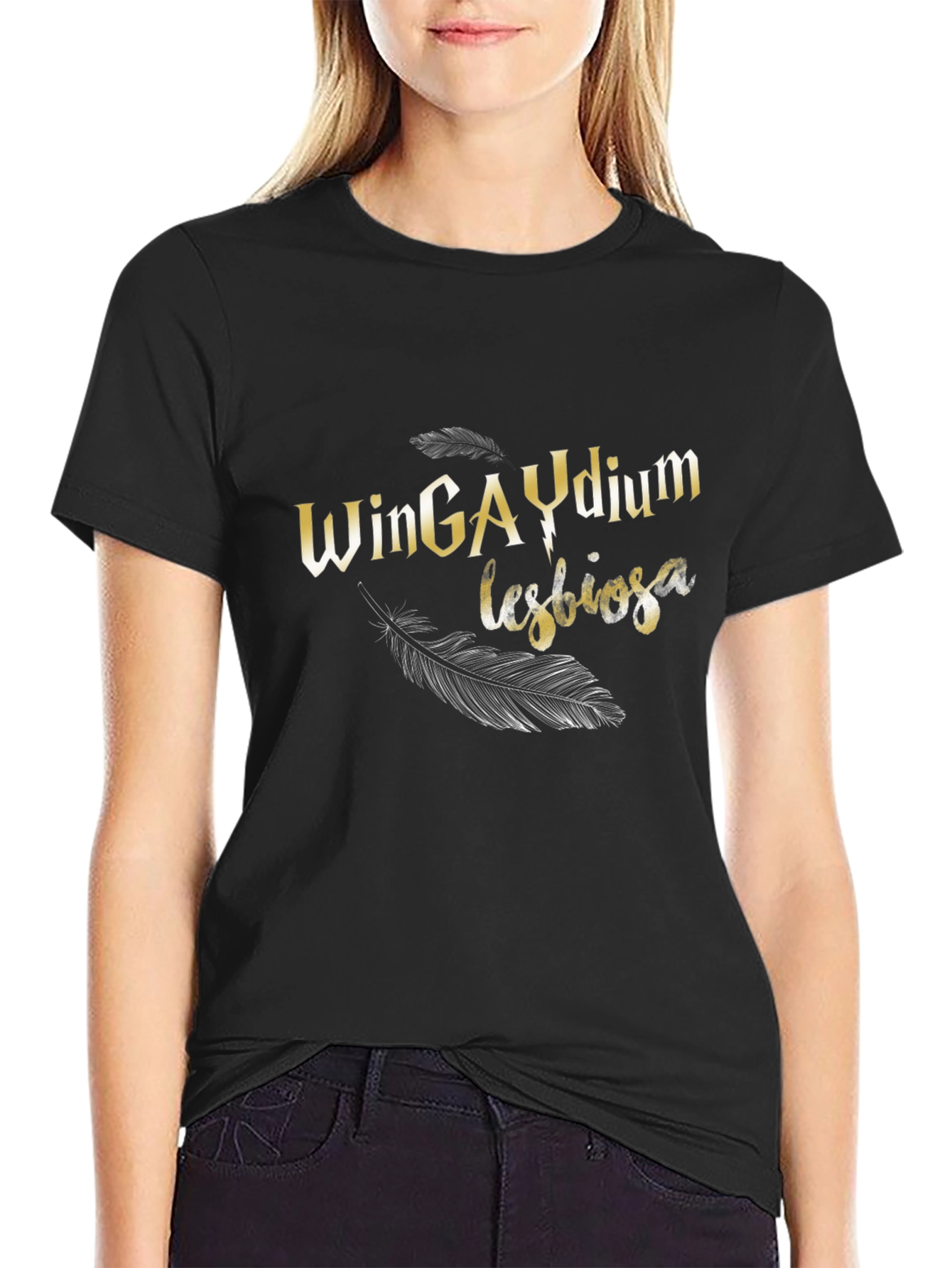 Wingaydium Lesbiosa T-Shirt - Harry Potter LGBT Pride