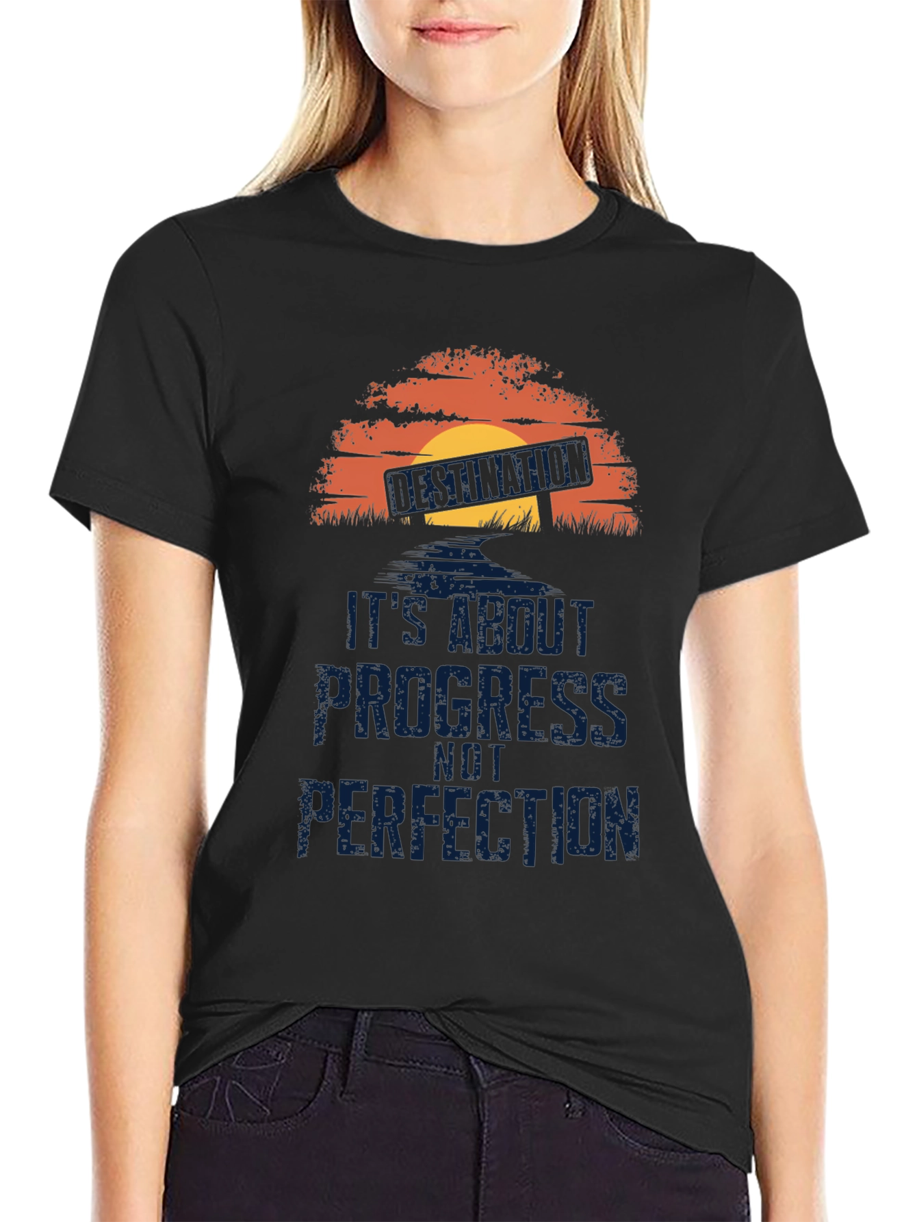 Progress Not Perfection T-Shirt - Motivational Graphic Tee