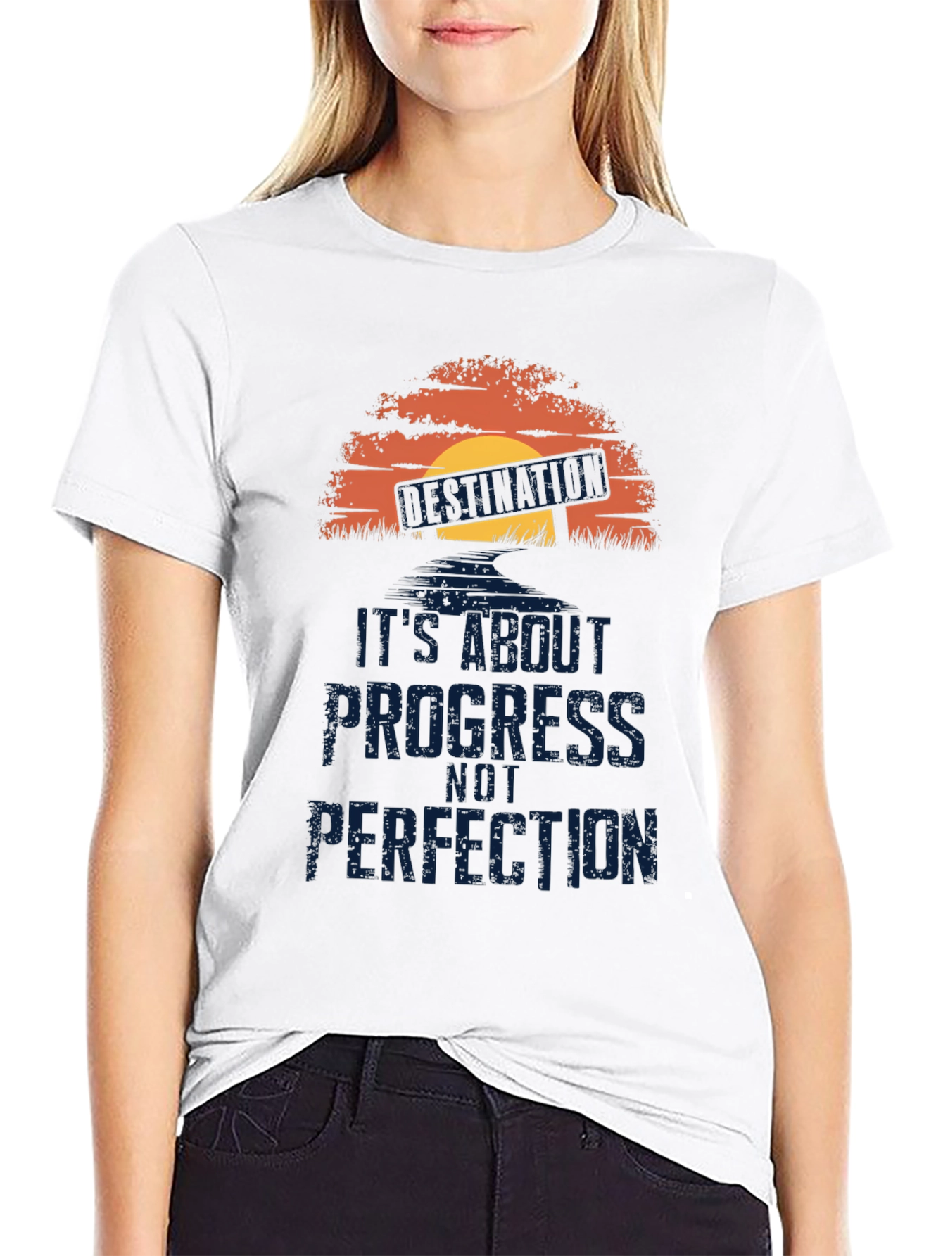 Progress Not Perfection T-Shirt - Motivational Graphic Tee