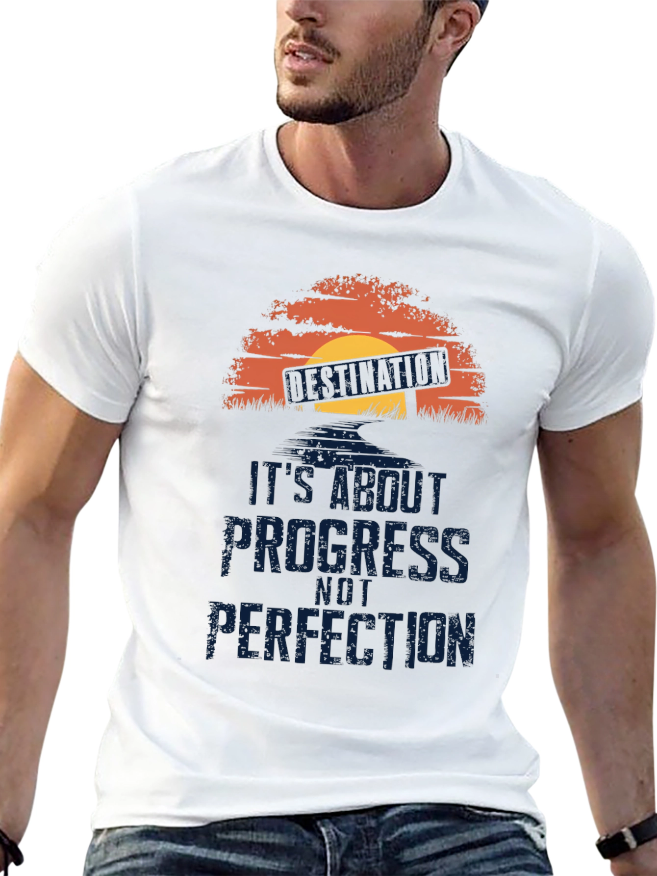 Progress Not Perfection T-Shirt - Motivational Graphic Tee