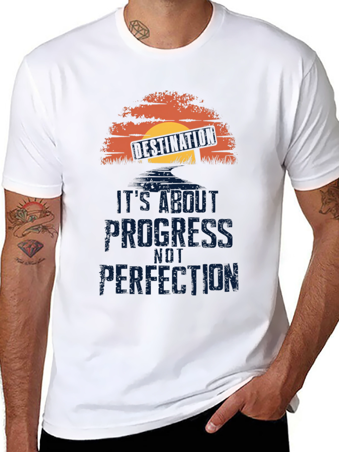 Progress Not Perfection T-Shirt - Motivational Graphic Tee
