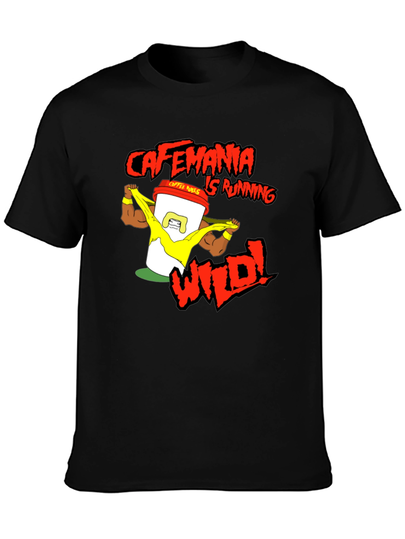 Cafemania Wild Black T-Shirt