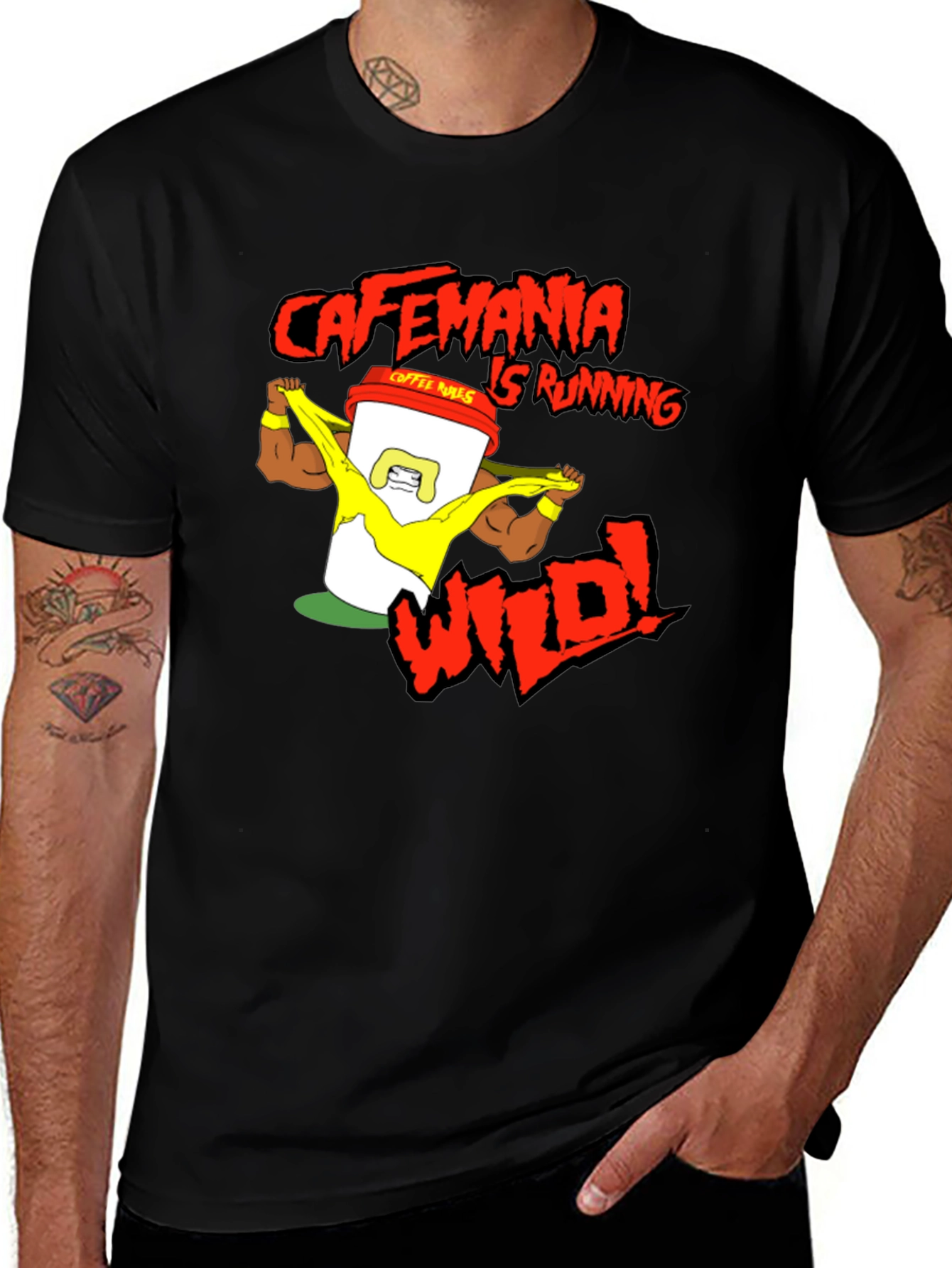 Cafemania Wild Black T-Shirt