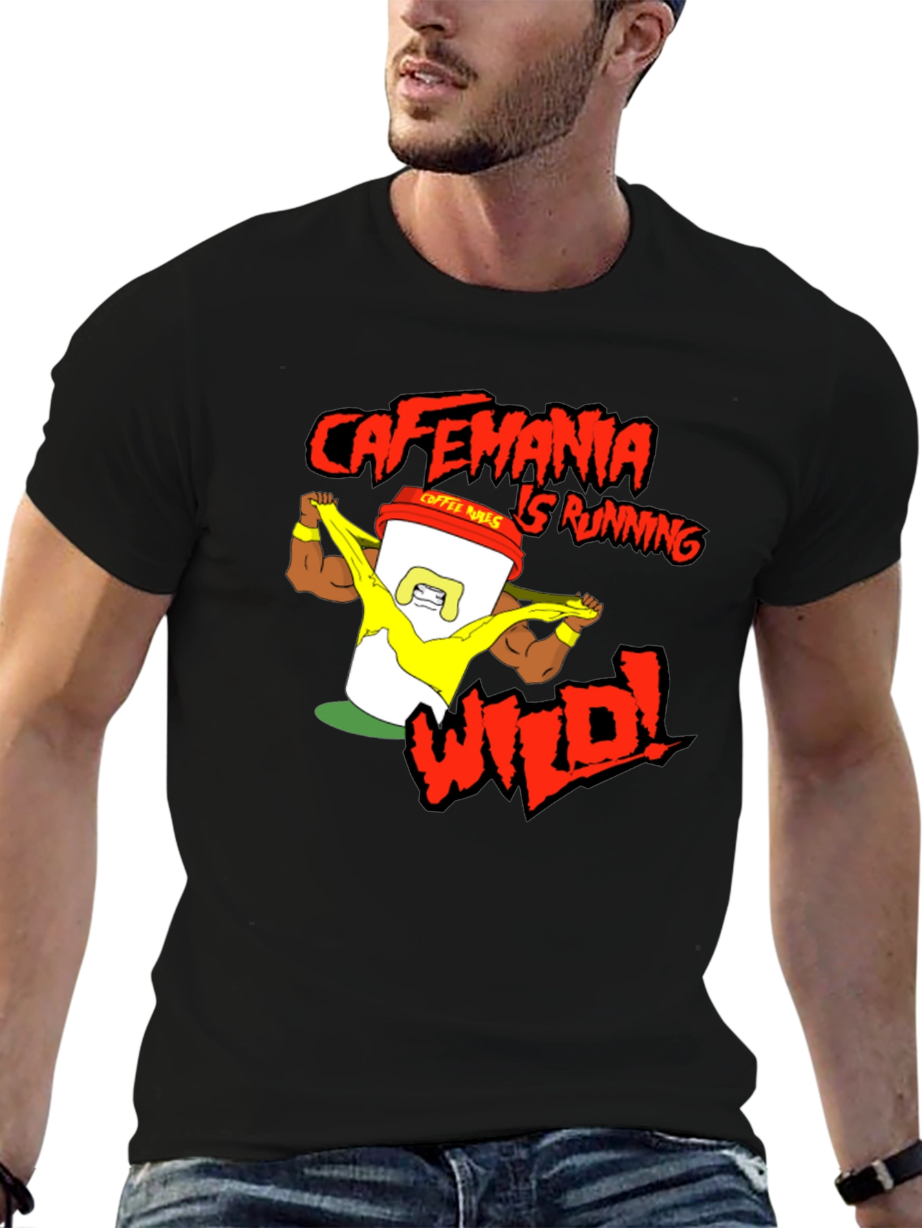Cafemania Wild Black T-Shirt
