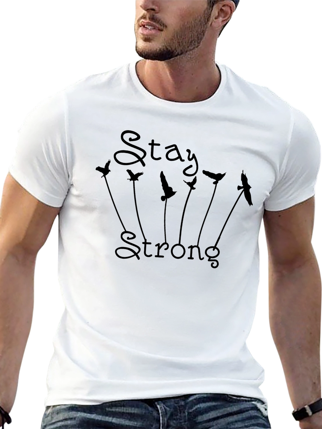 Stay Strong Bird T-Shirt - Motivational Tee
