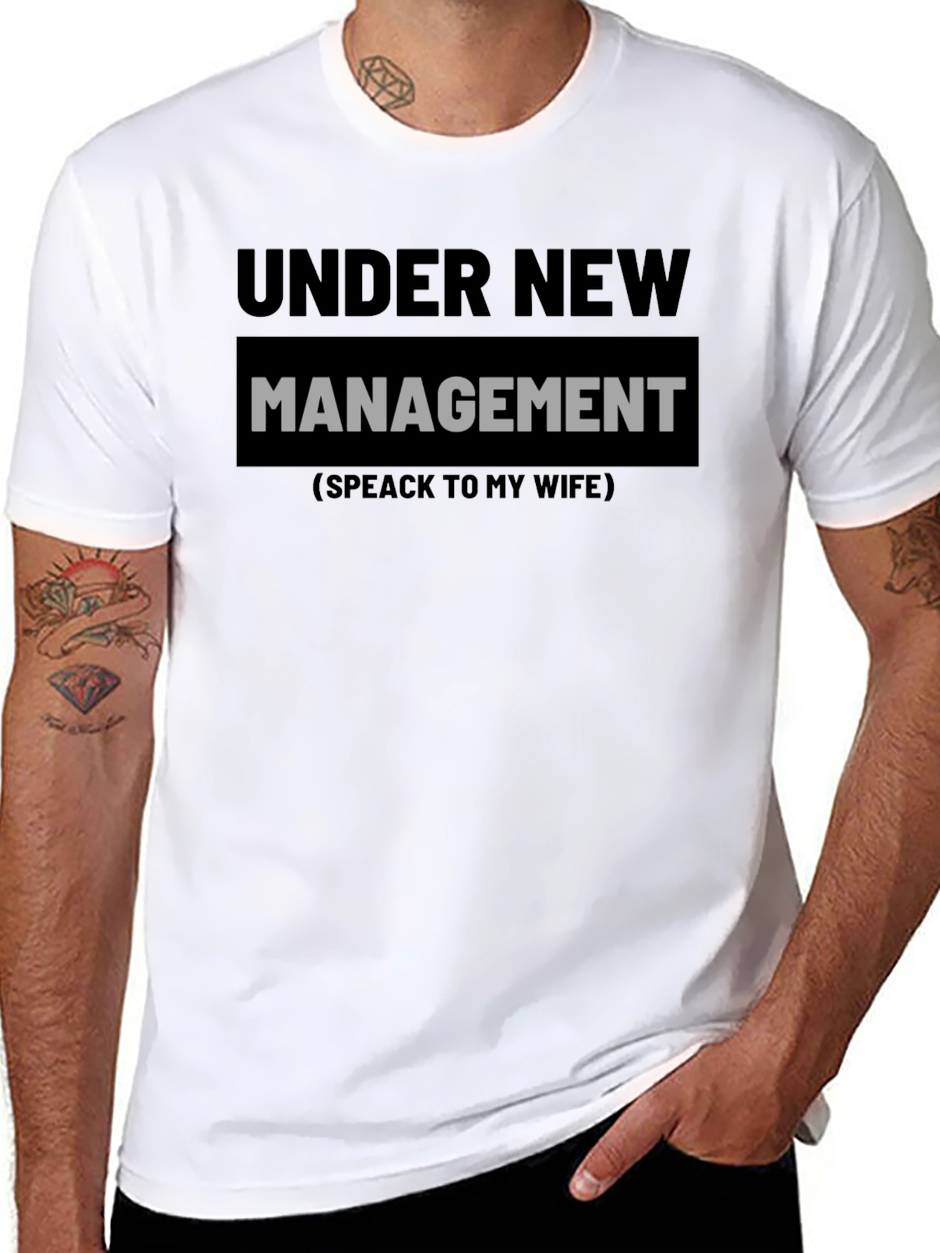 Under New Management Mens Graphic T-Shirt