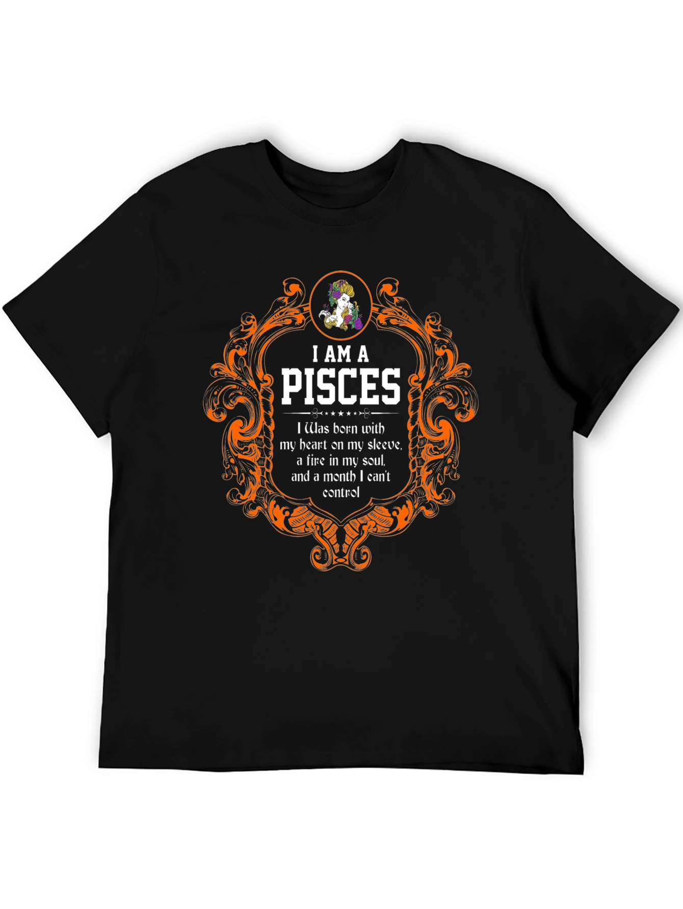 I AM A PISCES Zodiac Sign Black T-Shirt