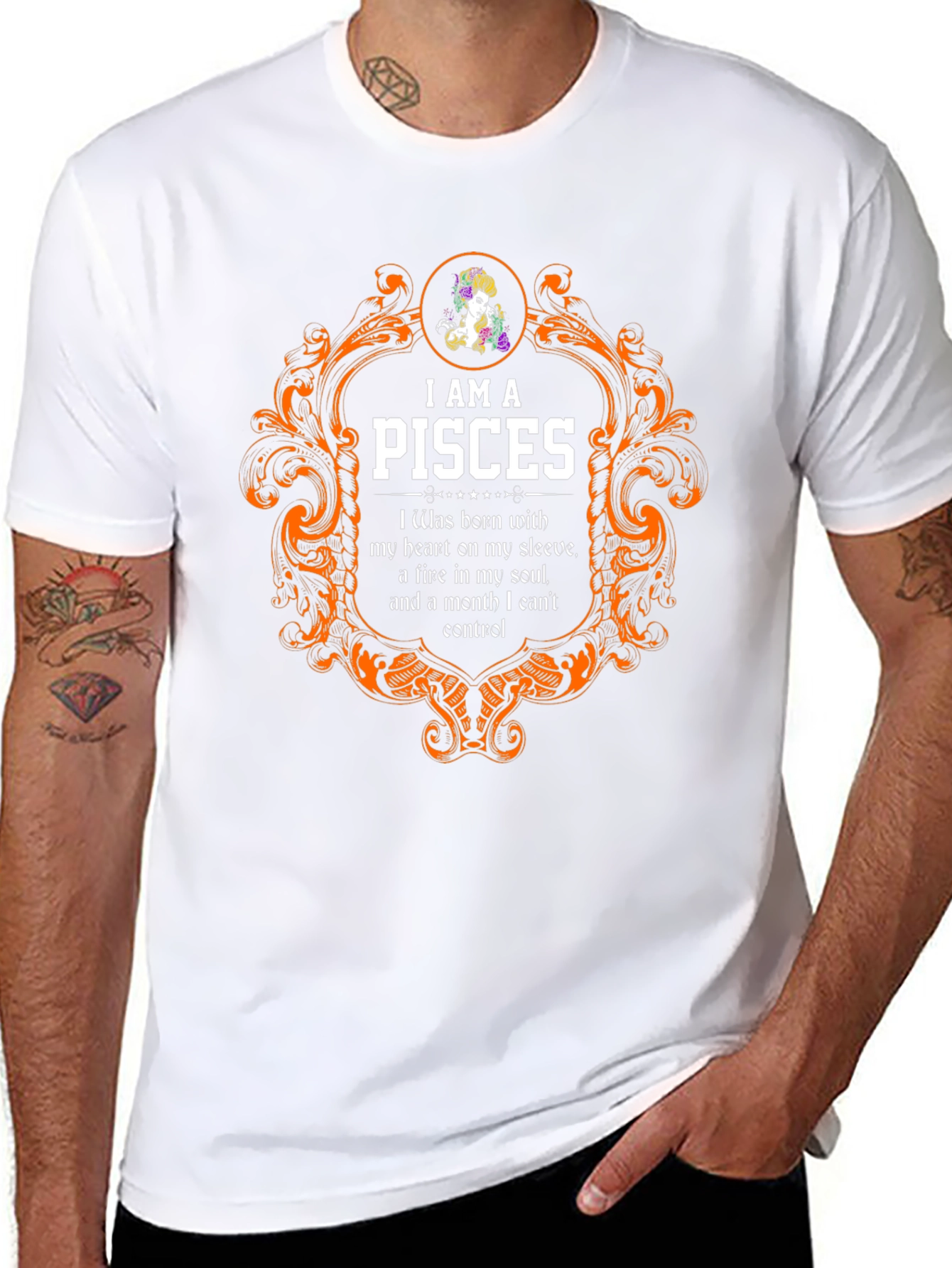 I AM A PISCES Zodiac Sign Black T-Shirt
