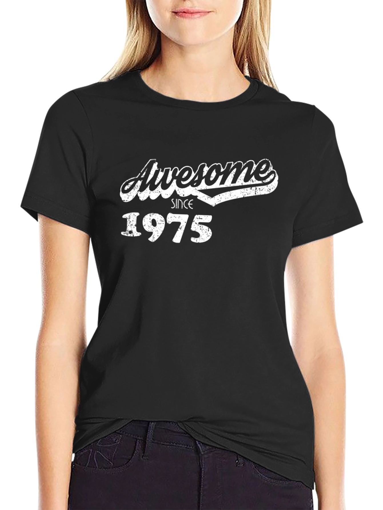 Awesome Since 1975 Black T-Shirt