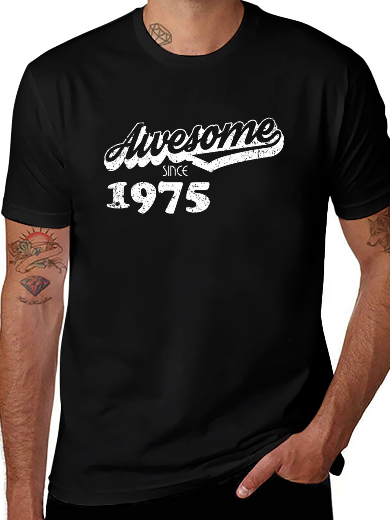 Awesome Since 1975 Black T-Shirt