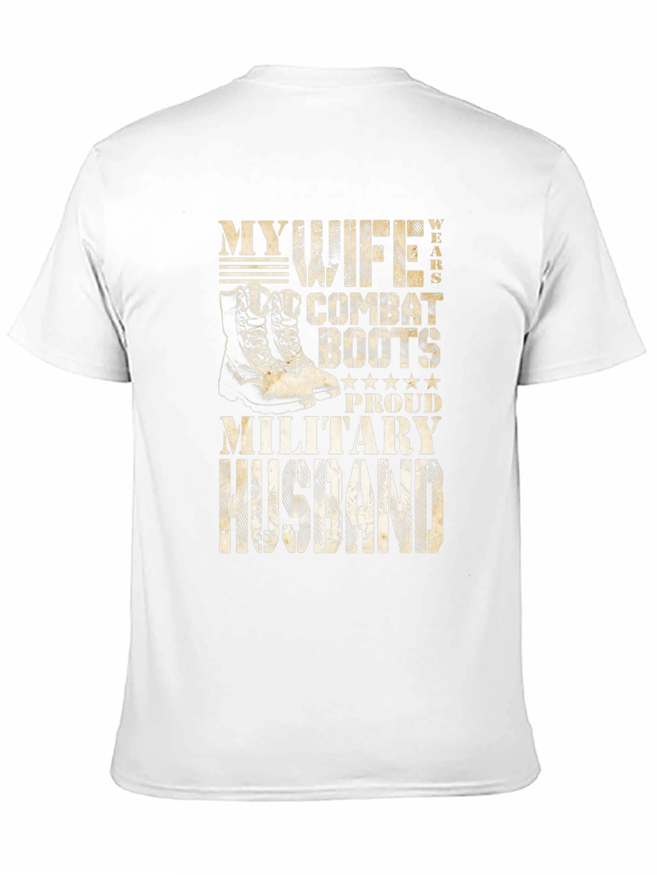 Military Husband Combat Boots T-Shirt