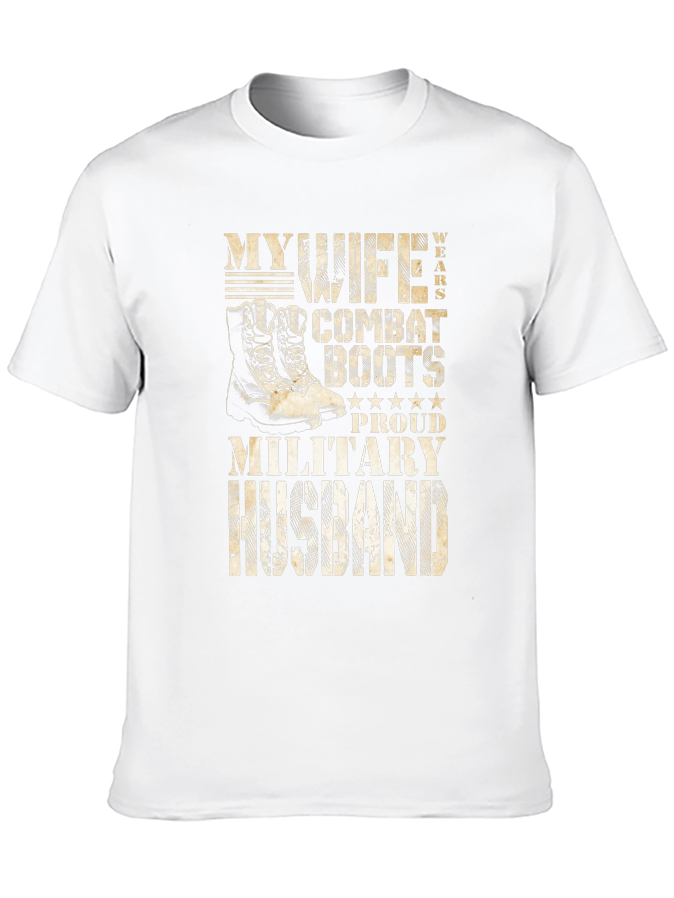 Military Husband Combat Boots T-Shirt