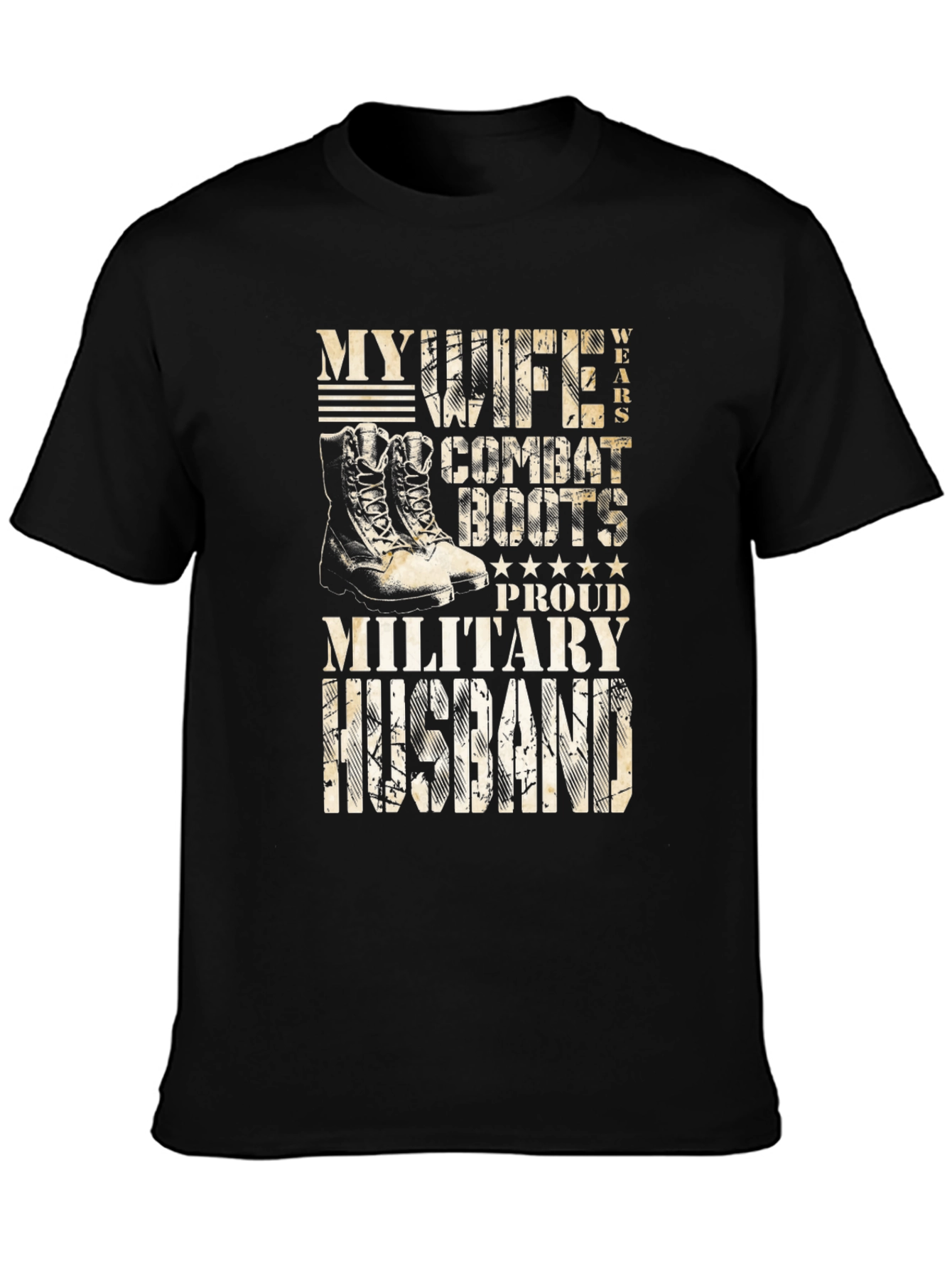 Military Husband Combat Boots T-Shirt