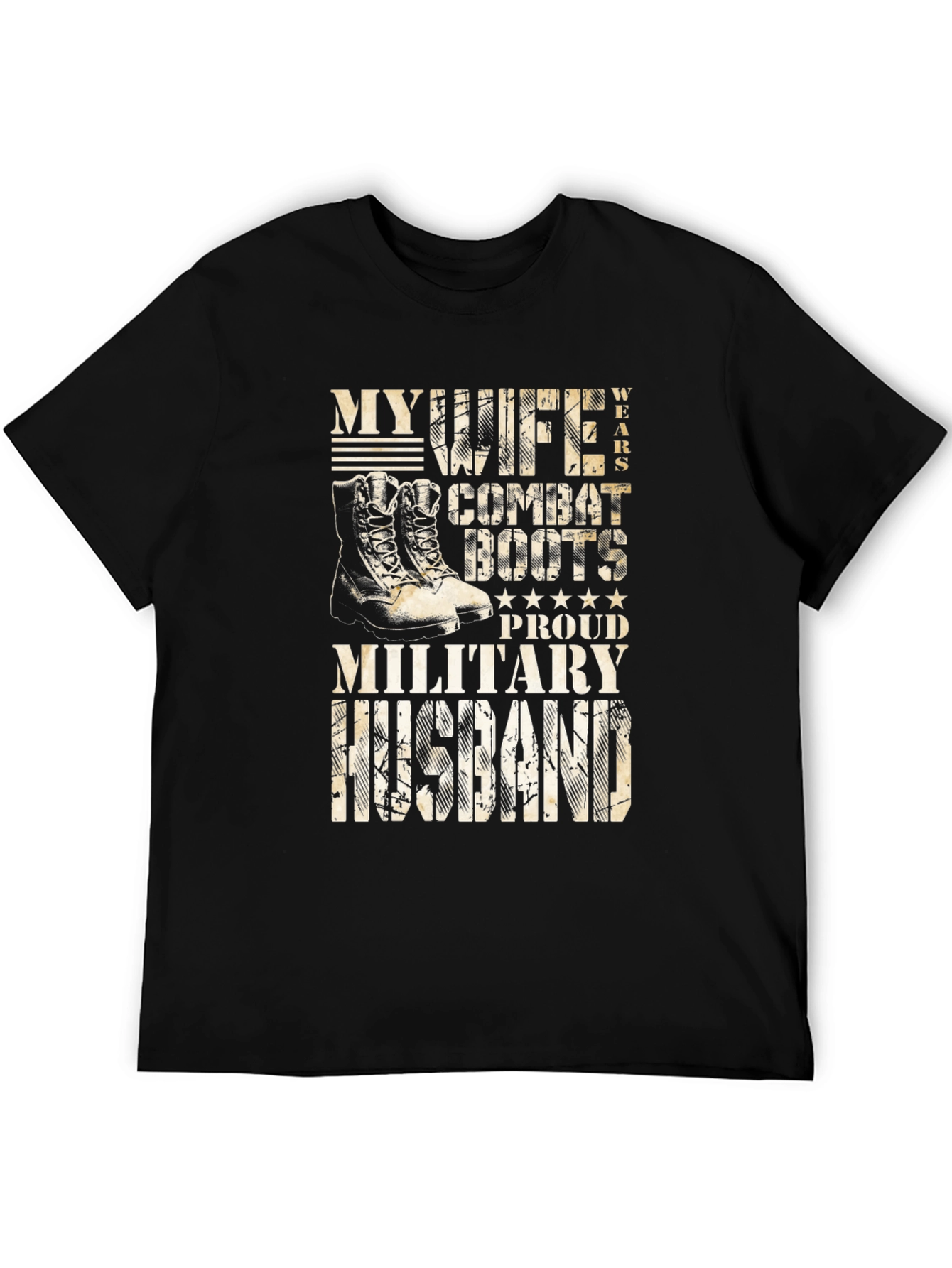 Military Husband Combat Boots T-Shirt