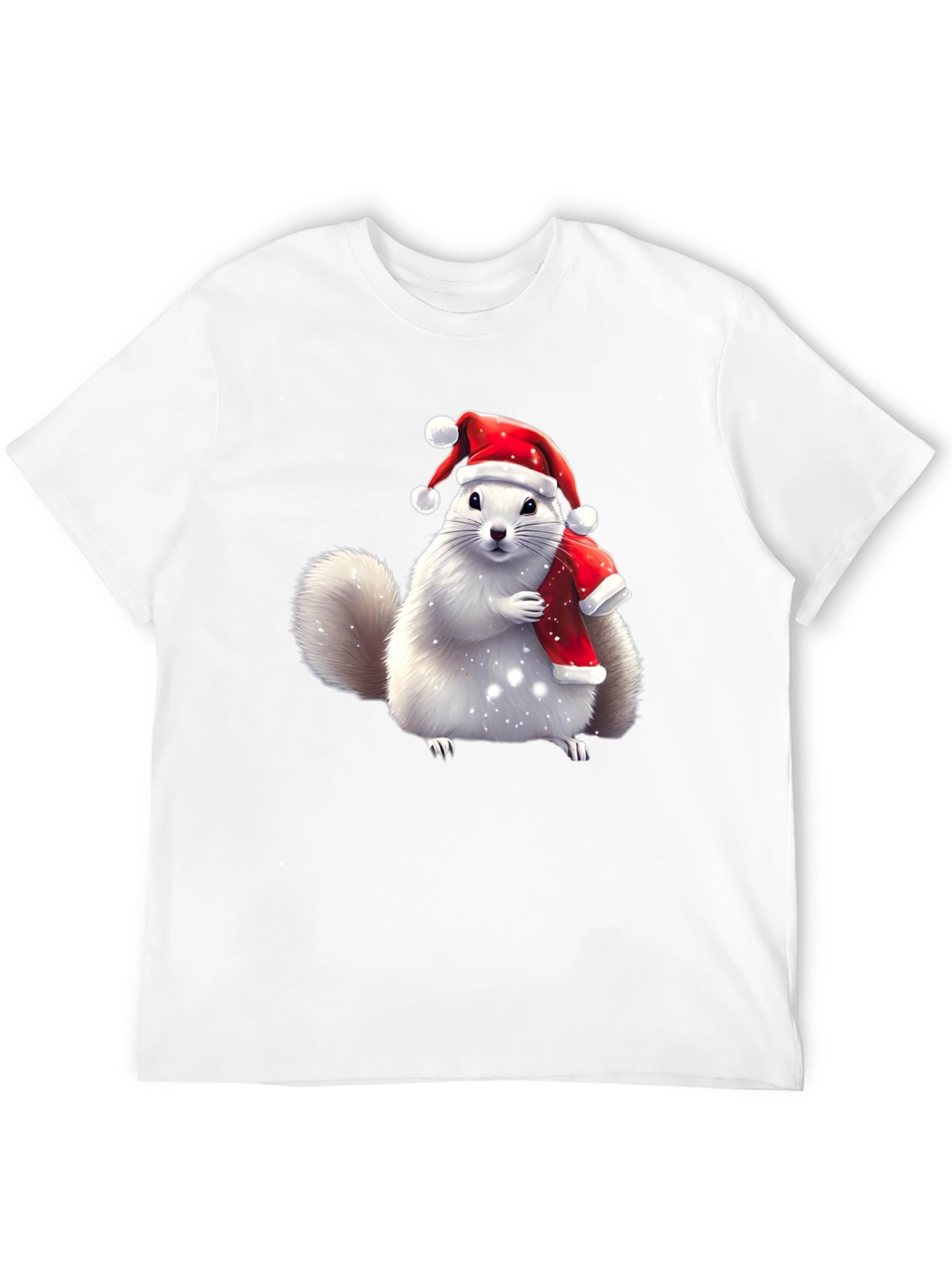 Festive Squirrel Graphic Tee - Holiday Cheer