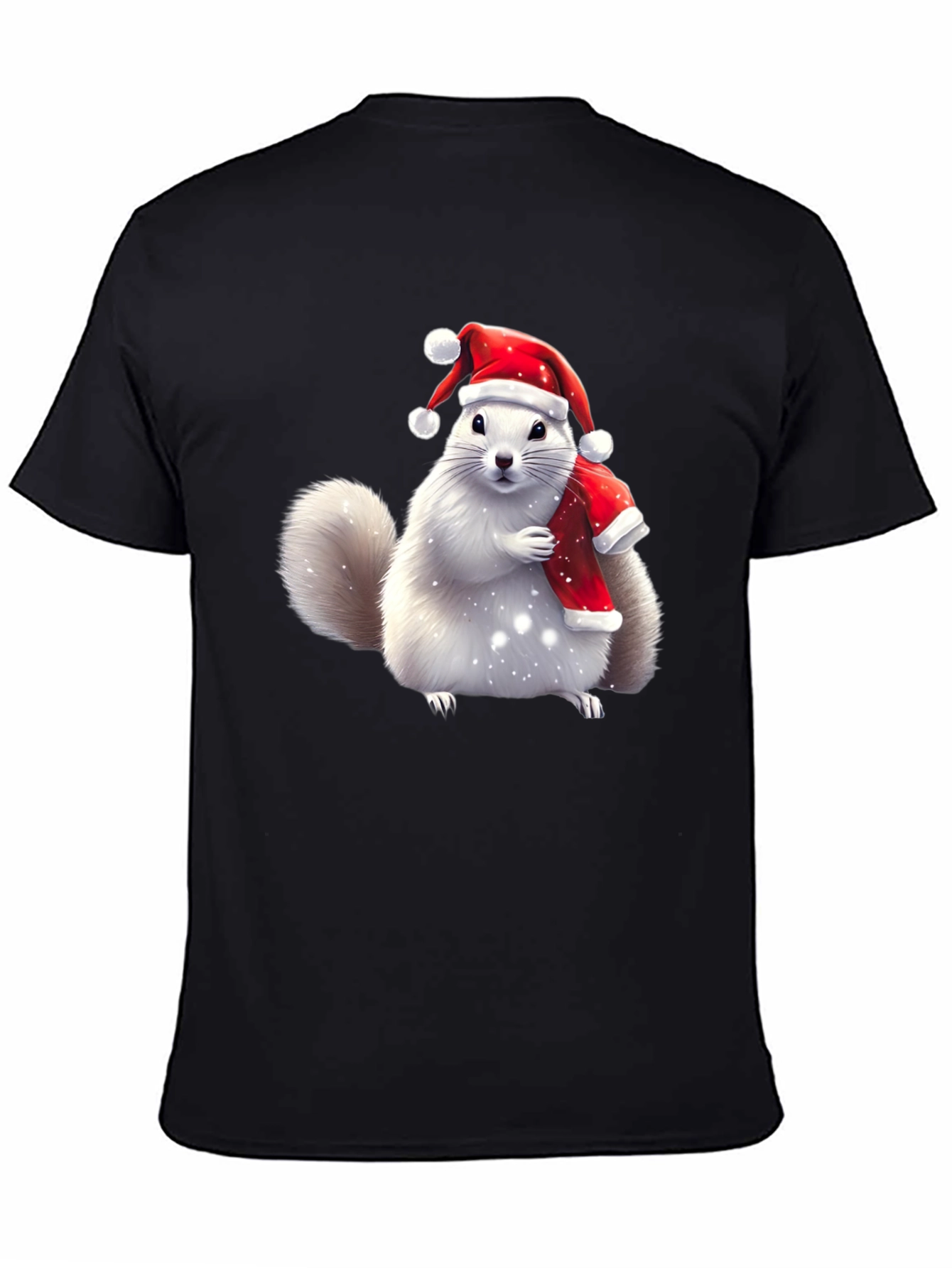 Festive Squirrel Graphic Tee - Holiday Cheer