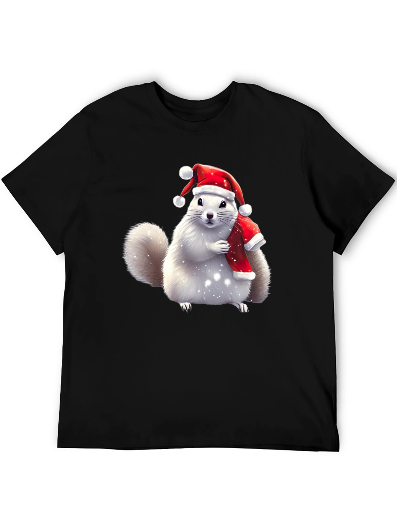 Festive Squirrel Graphic Tee - Holiday Cheer