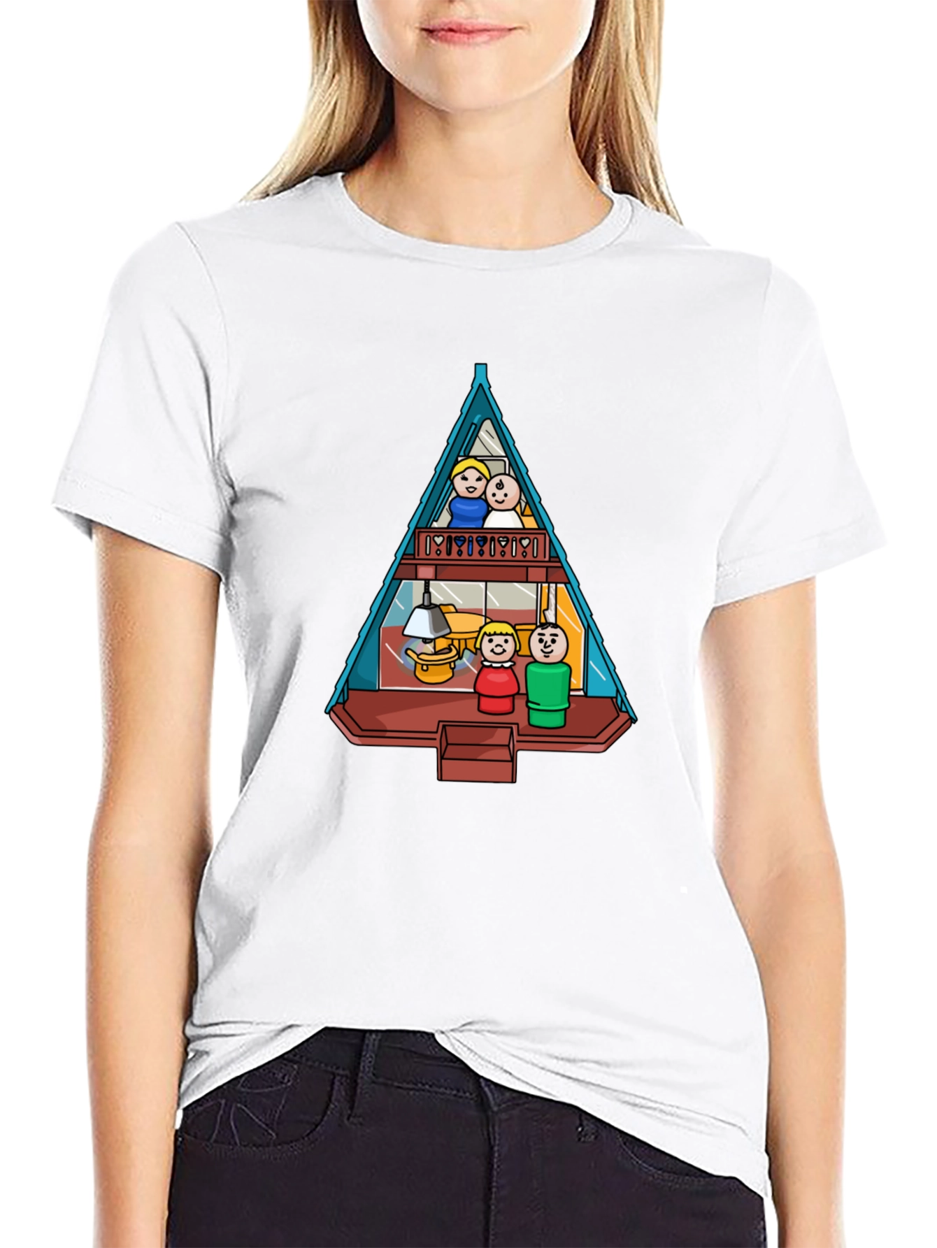 A-Frame House Family Graphic Tee