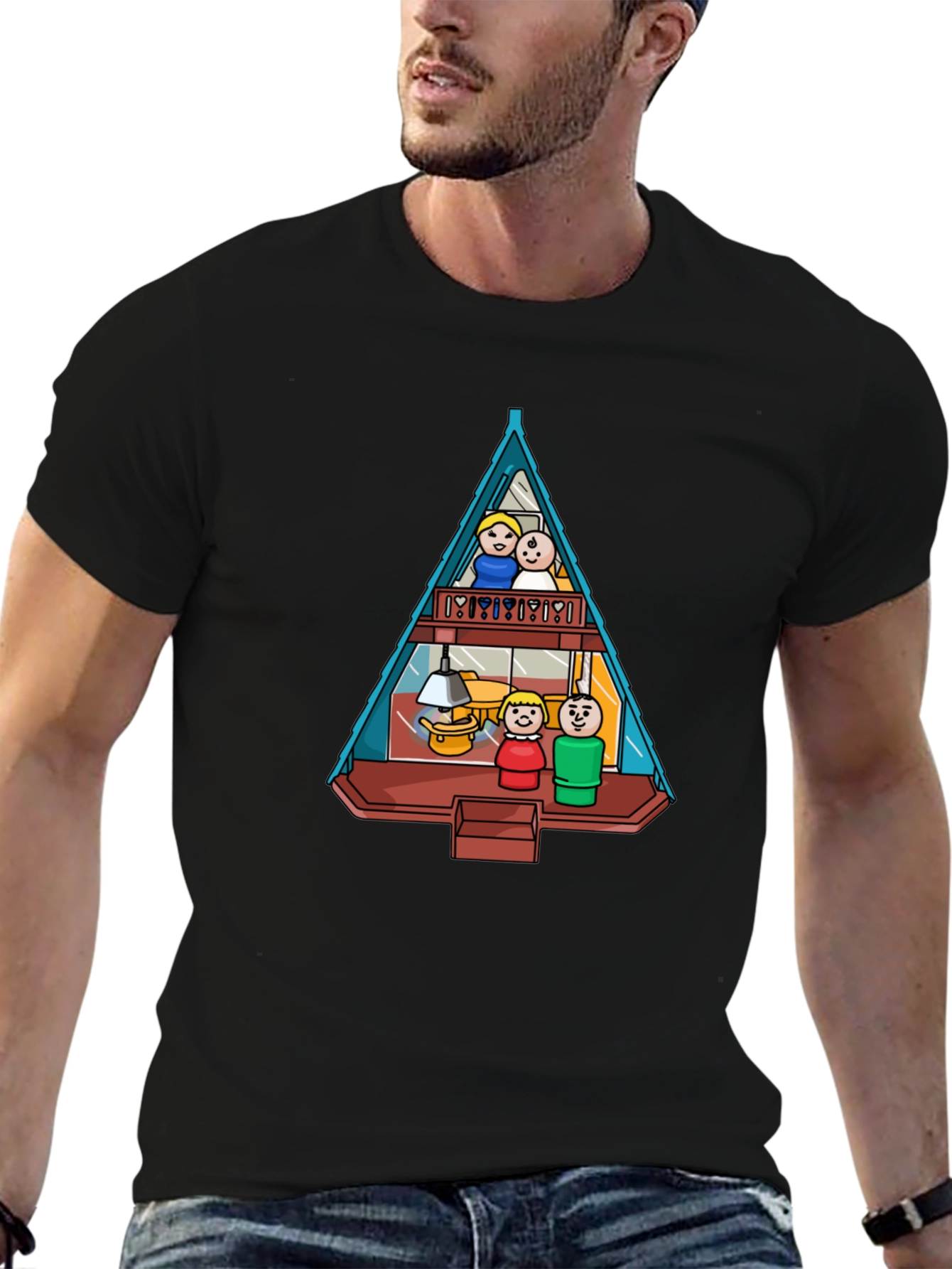 A-Frame House Family Graphic Tee
