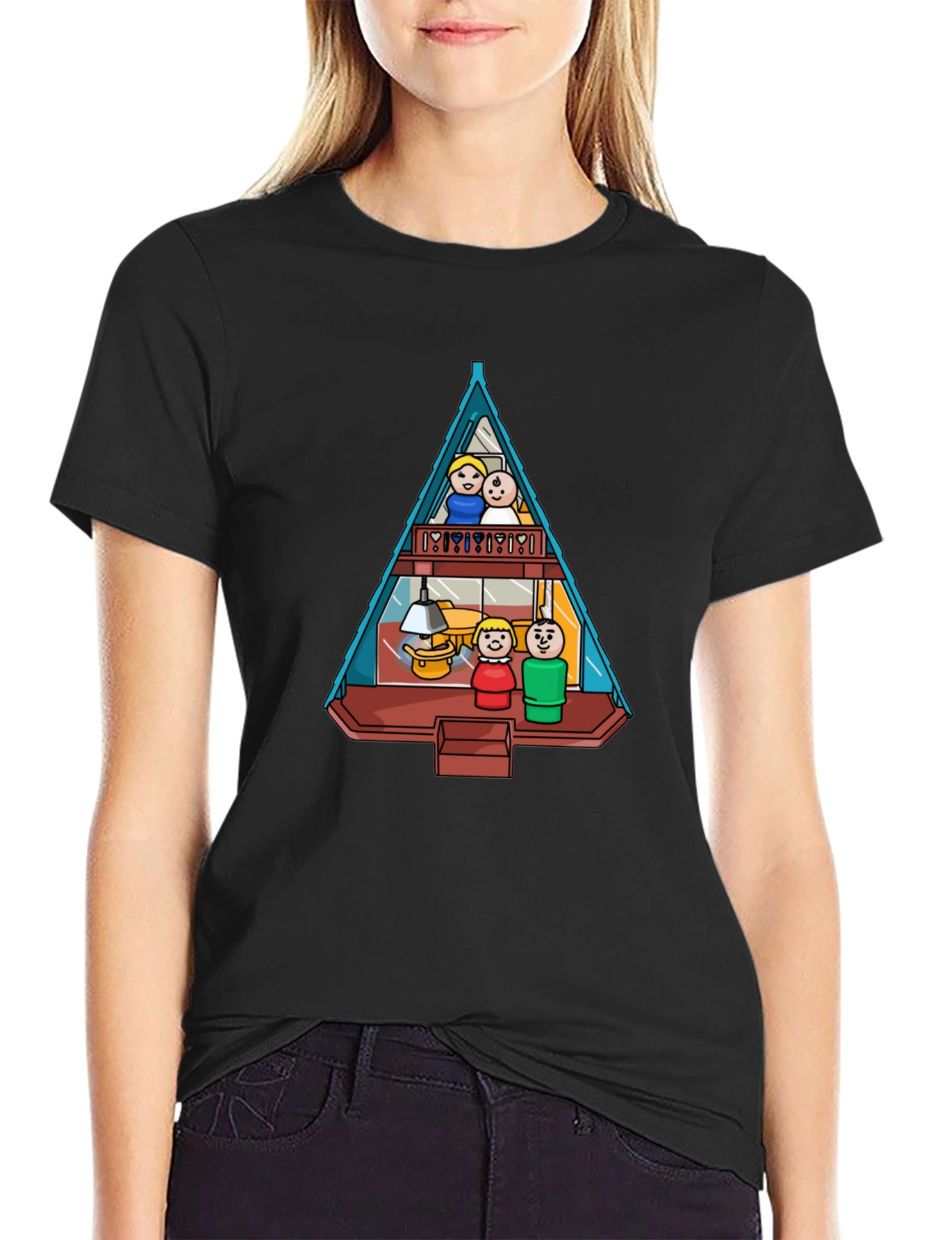 A-Frame House Family Graphic Tee