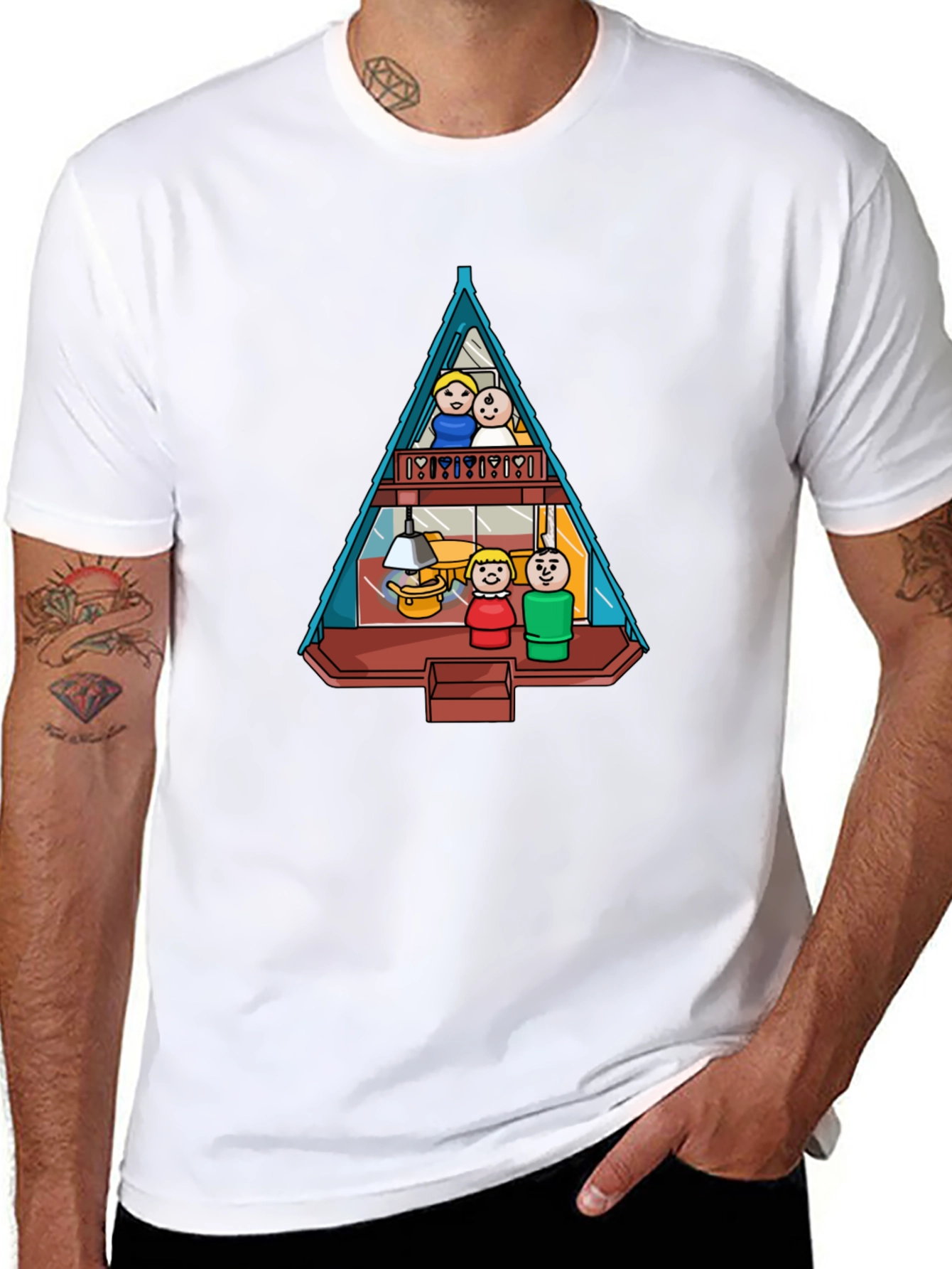 A-Frame House Family Graphic Tee