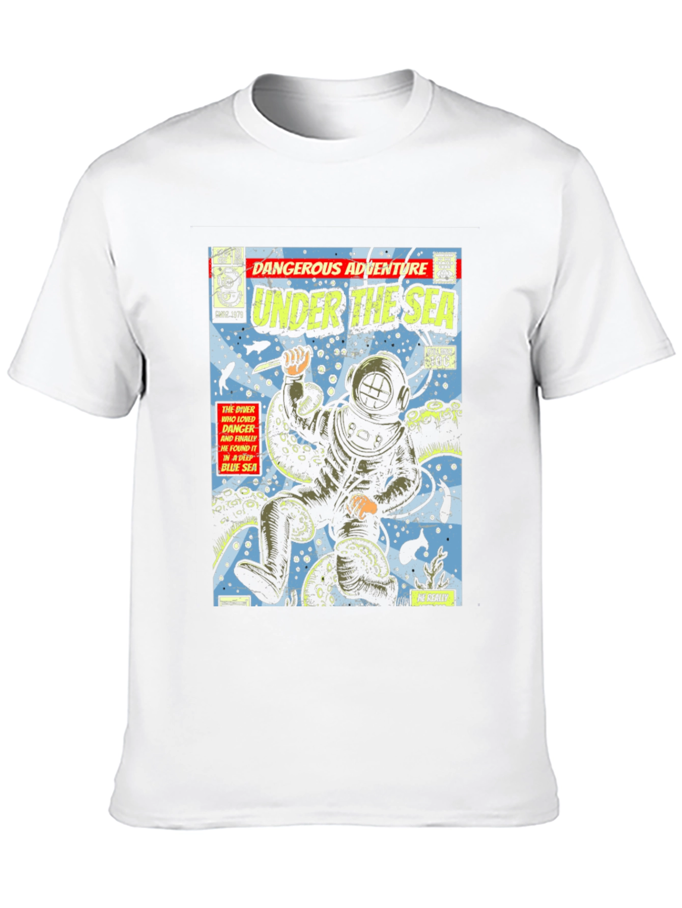 Retro Comic Book Under The Sea Graphic Tee