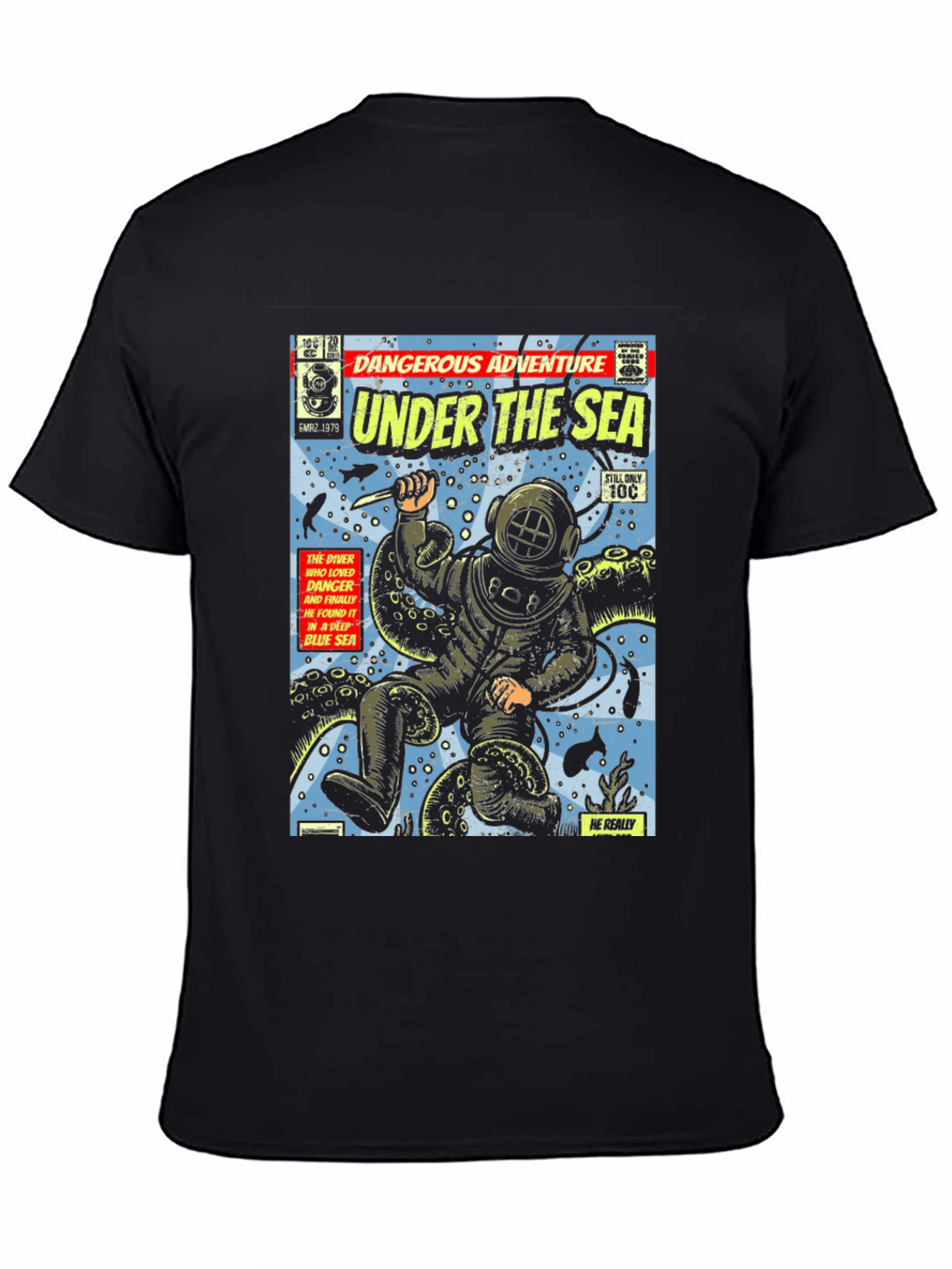 Retro Comic Book Under The Sea Graphic Tee
