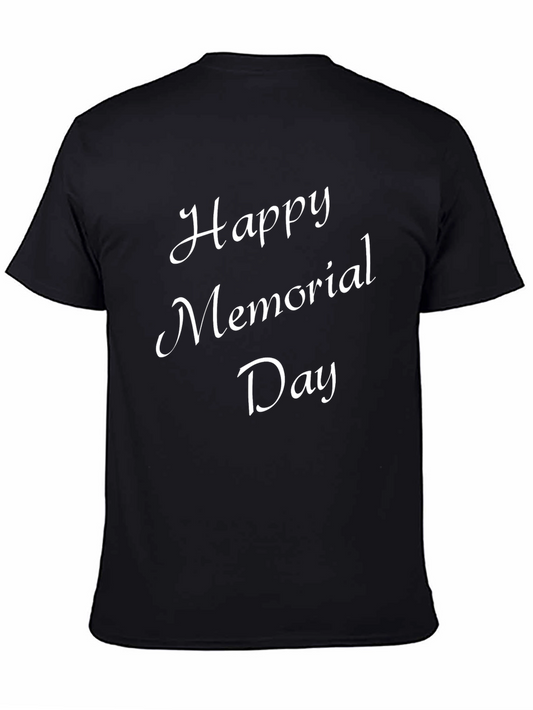 Happy Memorial Day Black T-Shirt