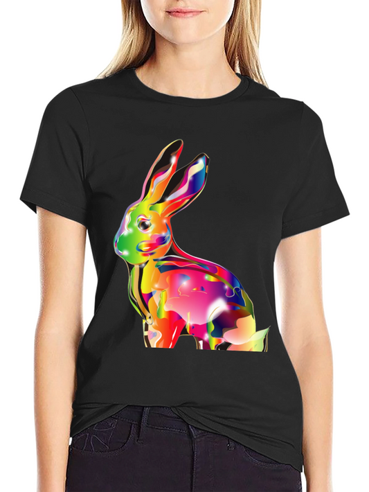 Vibrant Rabbit Graphic T-Shirt - Soft Cotton Tee