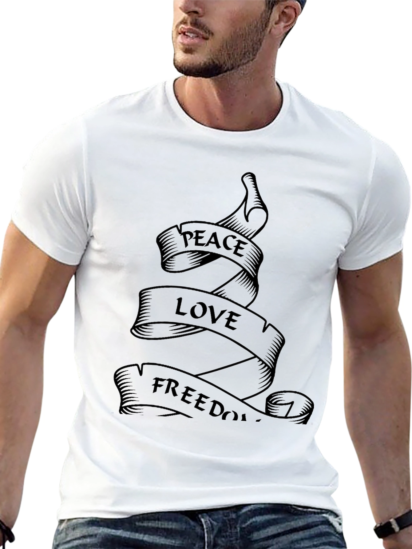 Peace Love Freedom Graphic T-Shirt