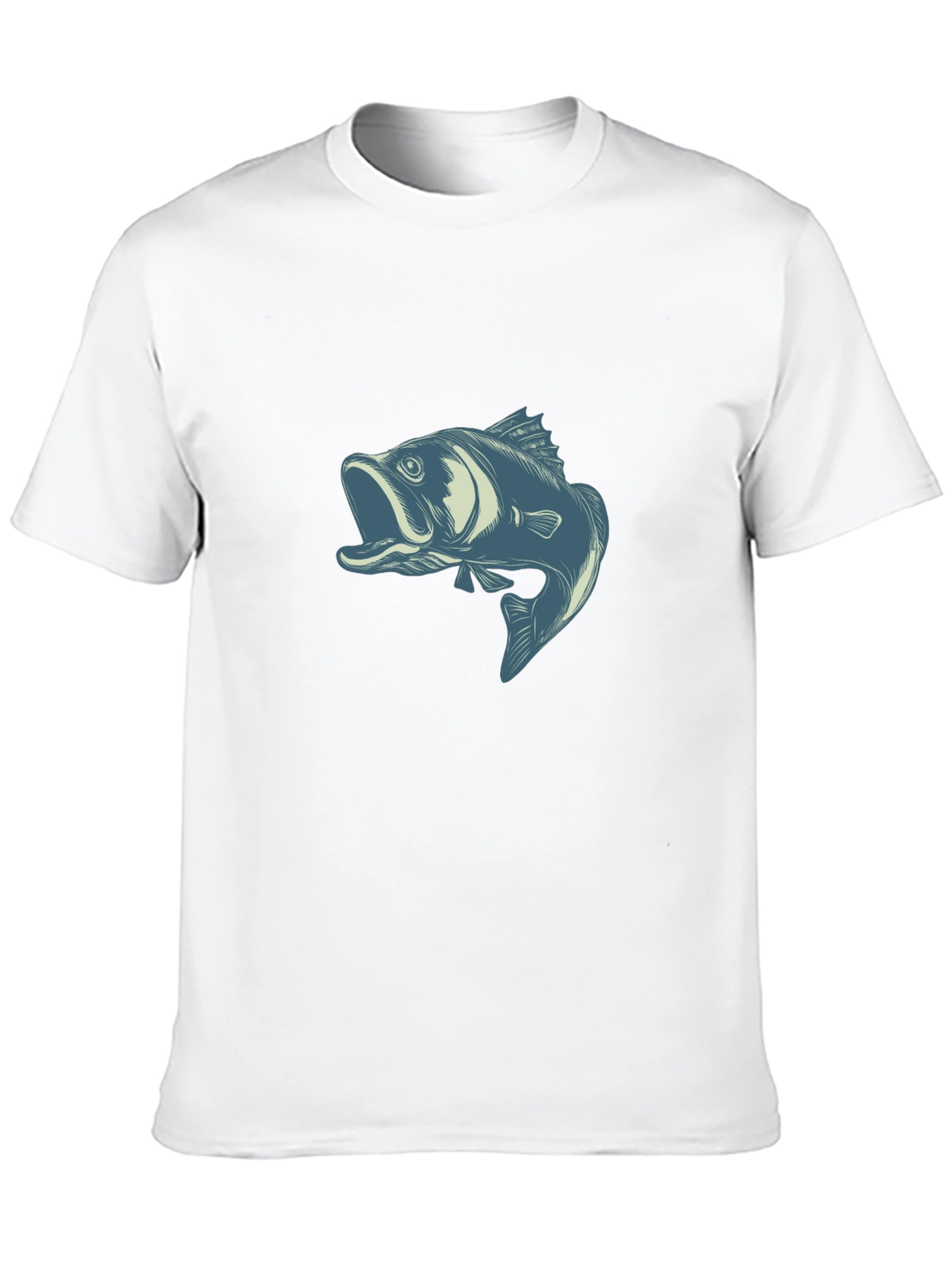Mens Black T-Shirt with Angler Fish Graphic