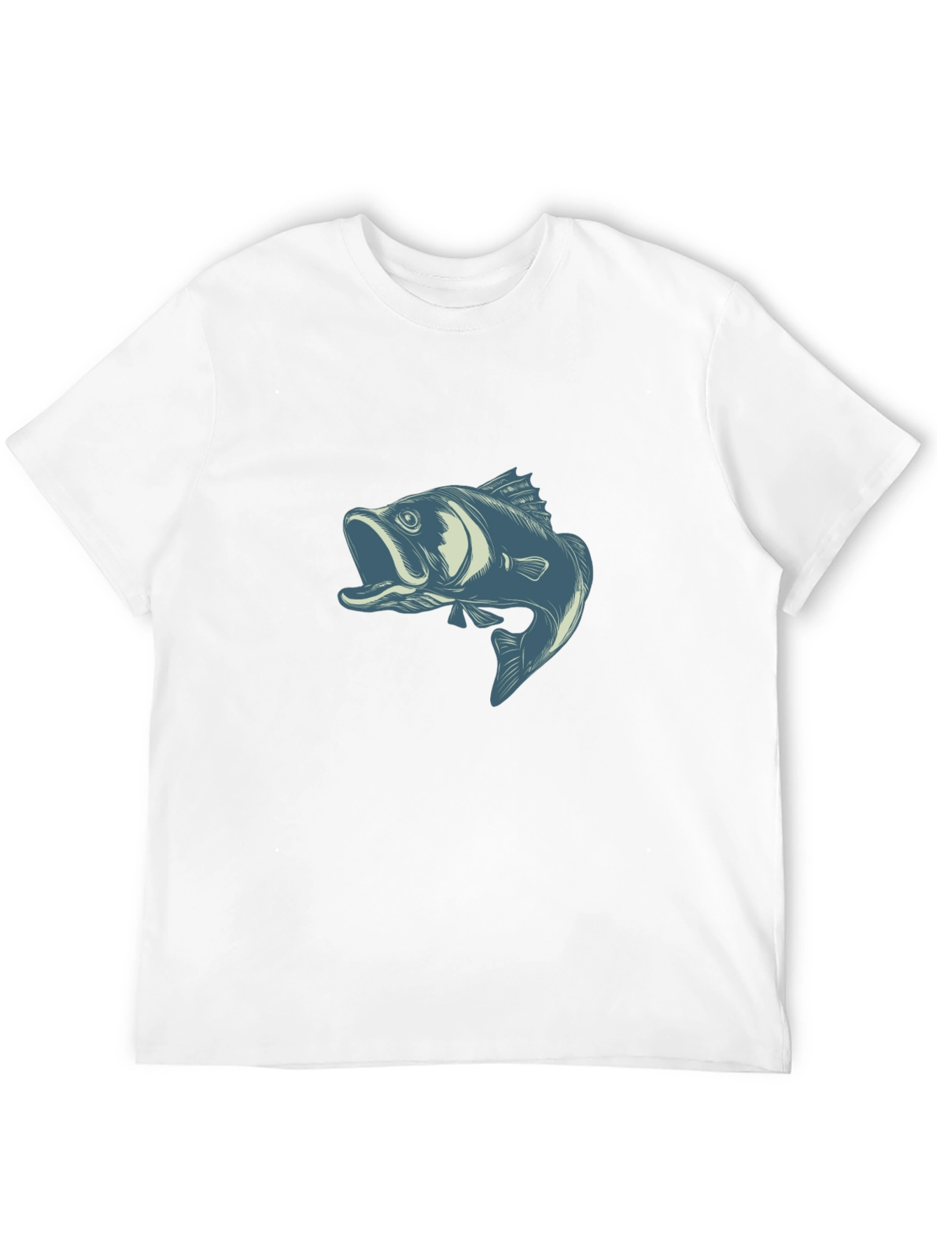 Mens Black T-Shirt with Angler Fish Graphic