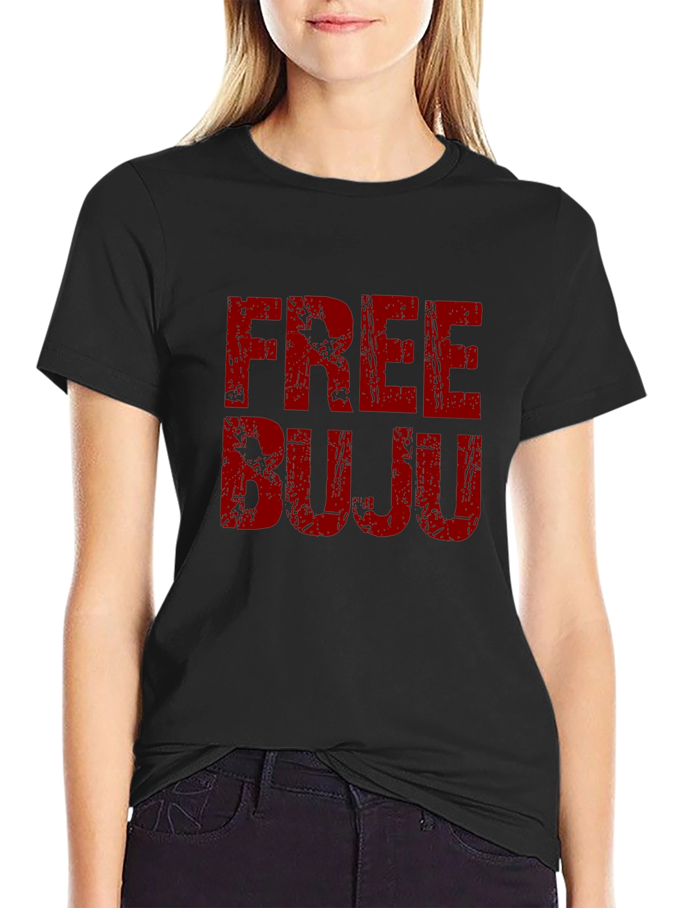 Free Buju Tee - Distressed Graphic T-Shirt